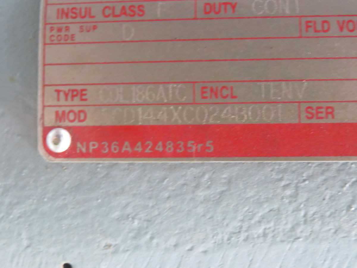 GE 5CD144XC024B001 ELECTRIC MOTOR, 3500RPM, 460V, 60HZ, 86A - DC MOTOR
