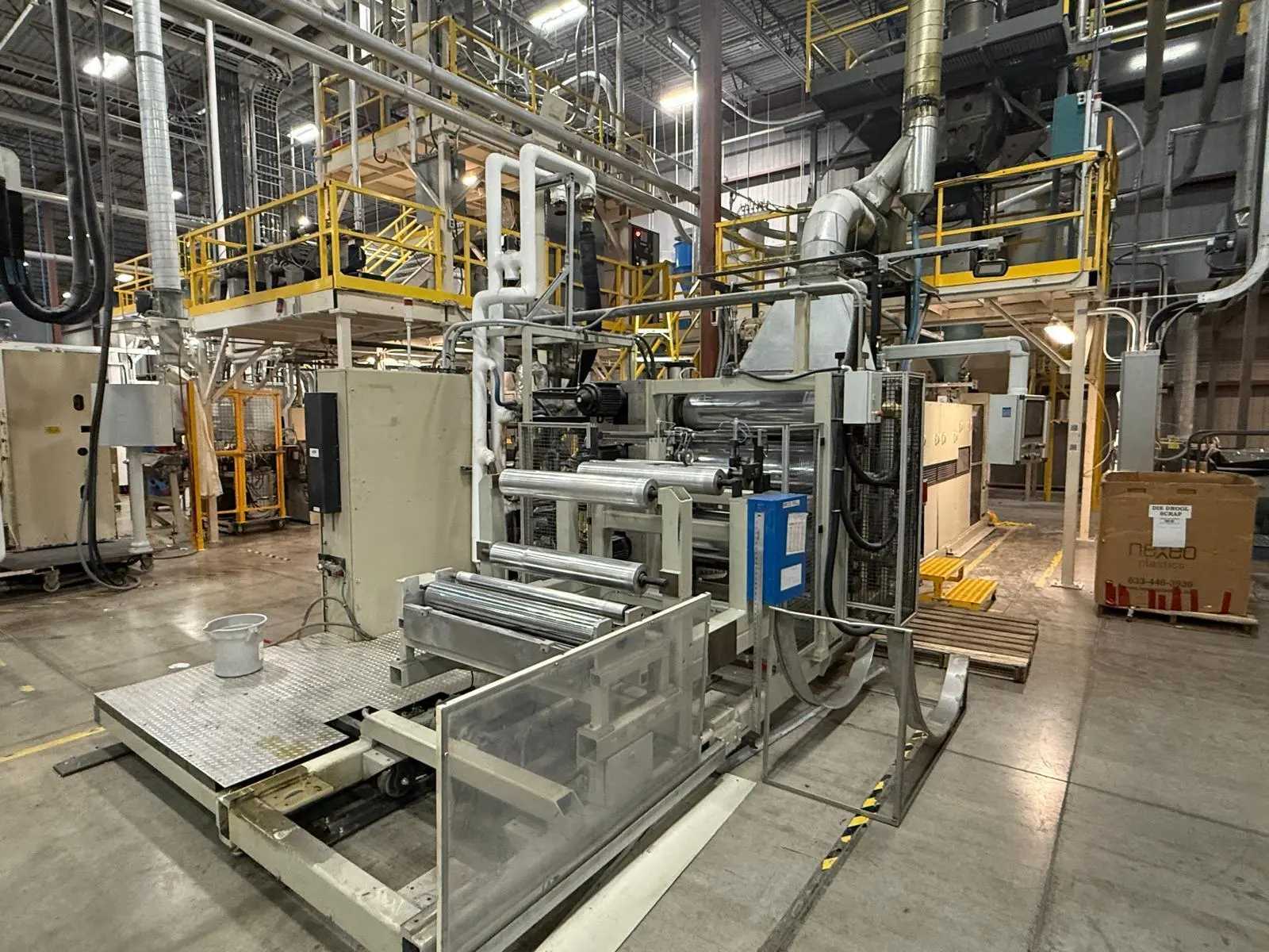 1974 NRM PACEMAKER III PLASTIC EXTRUSION LINE, 4.5IN, 32:1 L/D, 200HP, 2015 ELEC UPGRADE - PLASTICS & RUBBER
