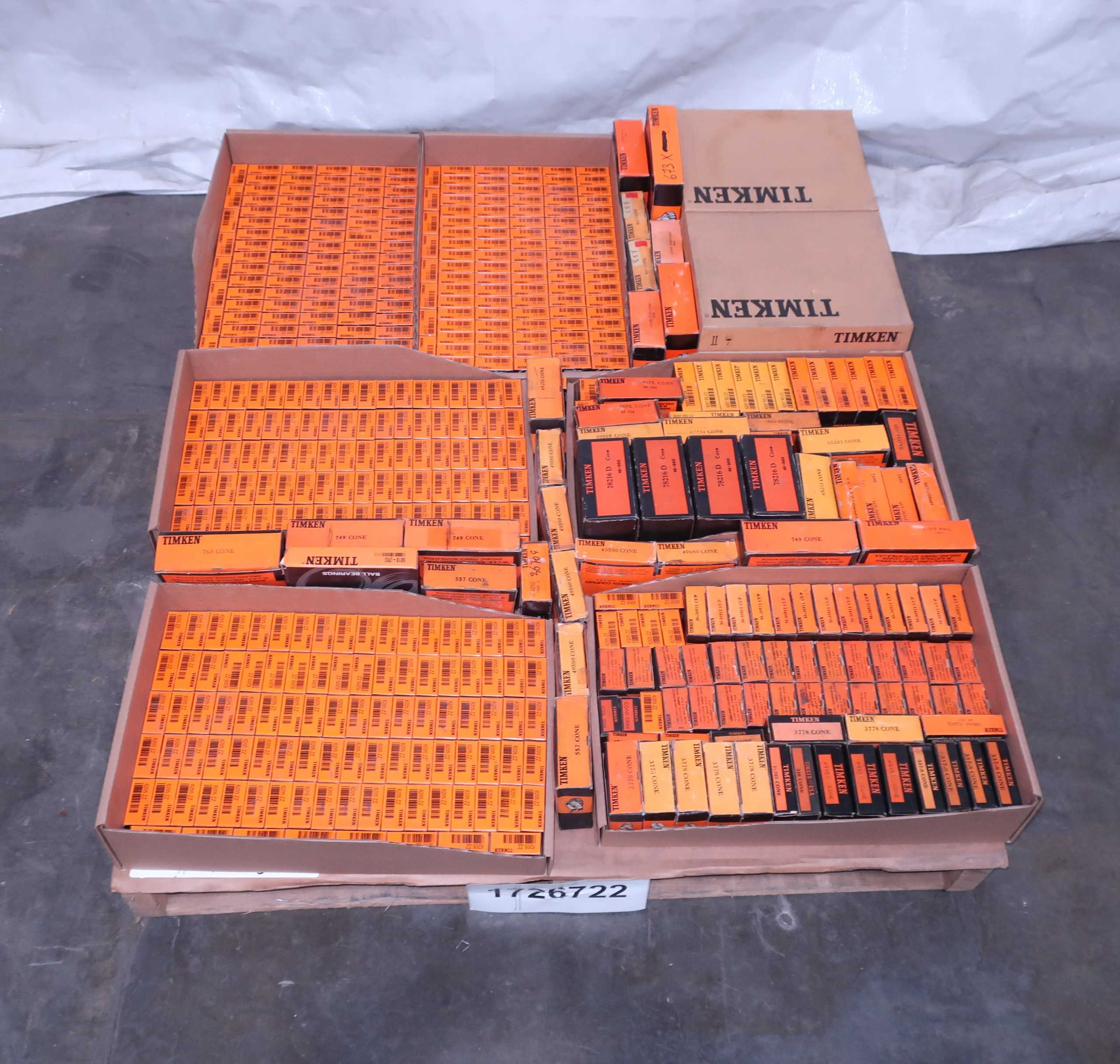 SKU 1726722 - PALLET OF ASSORTED TIMKEN BEARINGS - BEARINGS