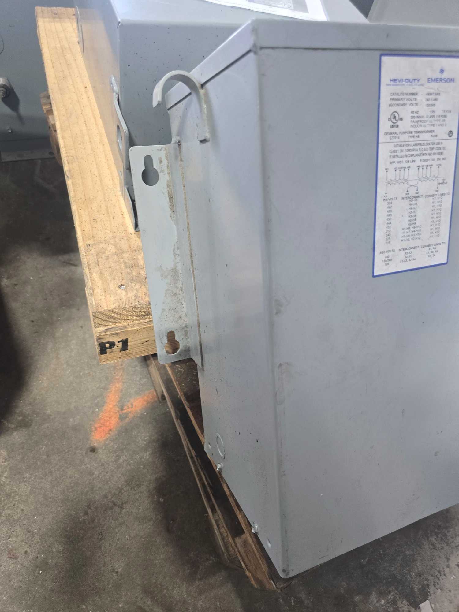 SOLA-HD EMERSON HS5F7.5AS 7.5KVA TRANSFORMER, 240/480V PRIMARY, NEMA 3R ENCLOSURE - MACHINE TOOLING