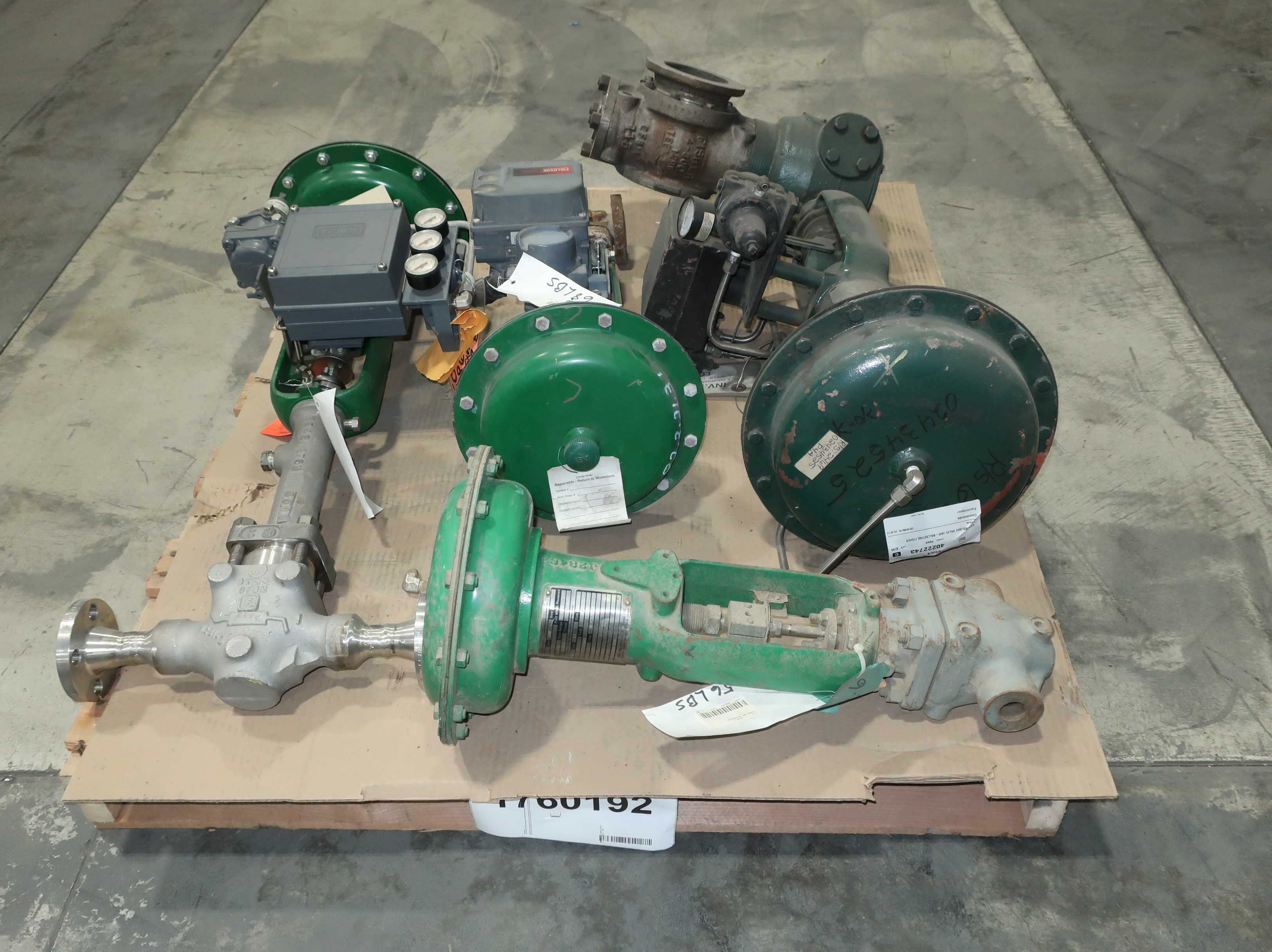 SKU 1760192 - PALLET OF ASSORTED FISHER CONTROL VALVES - CONTROL VALVE