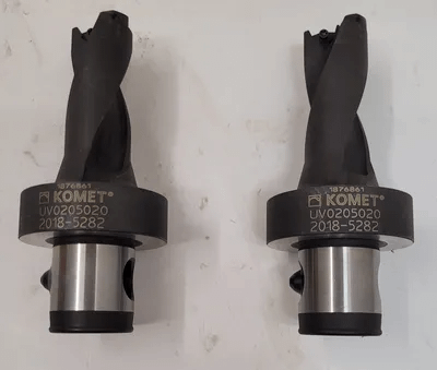 KOMET UV0205020 INDEXABLE DRILL SET OF 2, 4.43IN OVERALL LENGTH, 1IN DIAMETER - MACHINE TOOLING