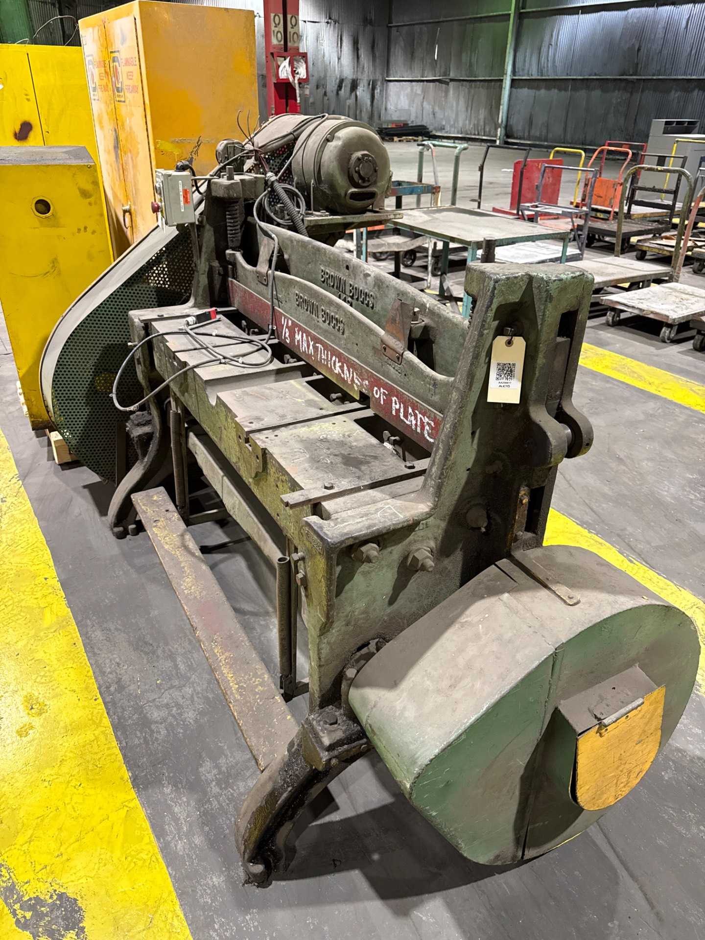 Brown Boggs 148 Mechanical Squaring Shear 1/8 Inch, 3HP, 1750RPM, 550V - METAL SHEARS