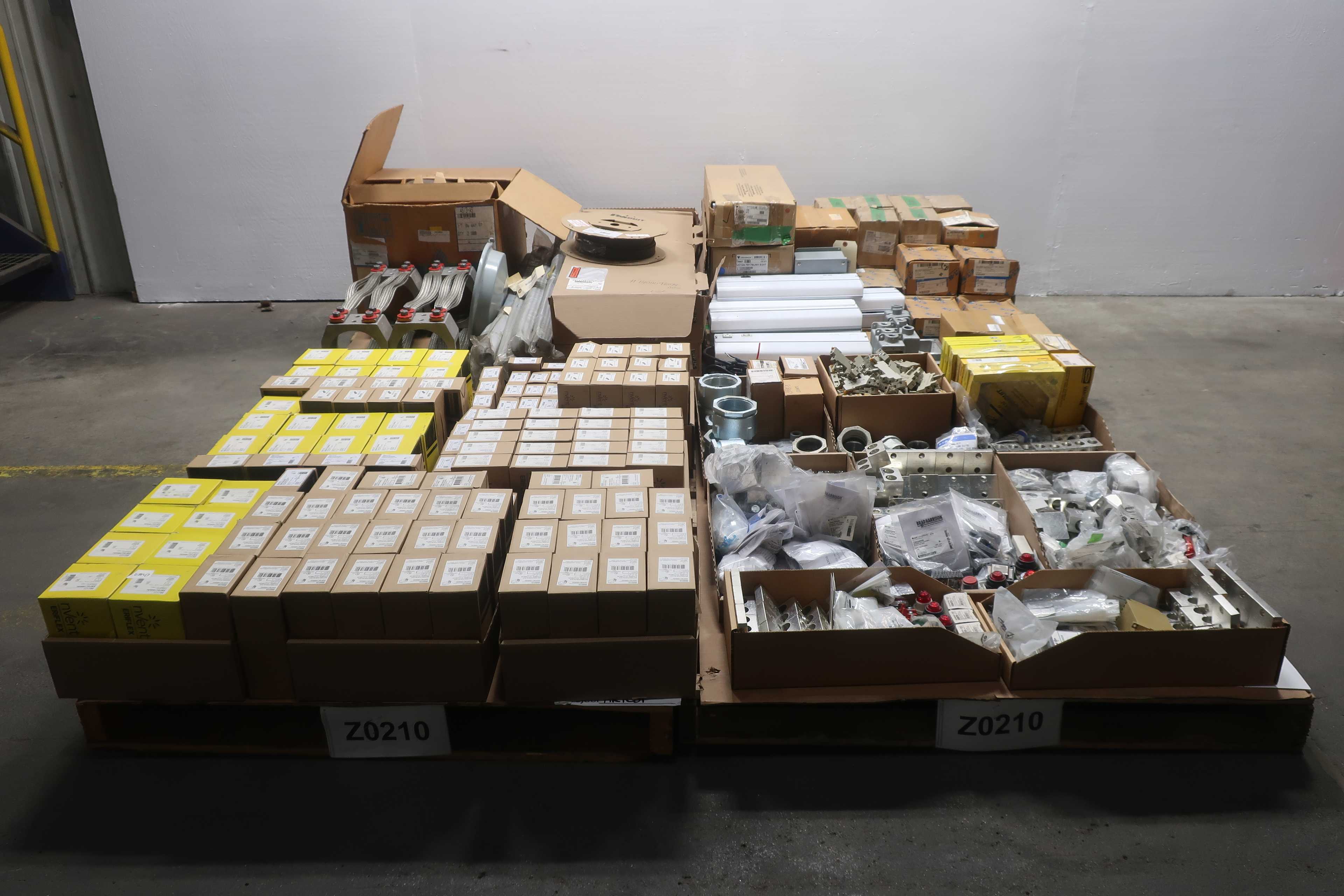4 PALLETS OF ASSORTED ELECTRICAL - ELECTRICAL PARTS
