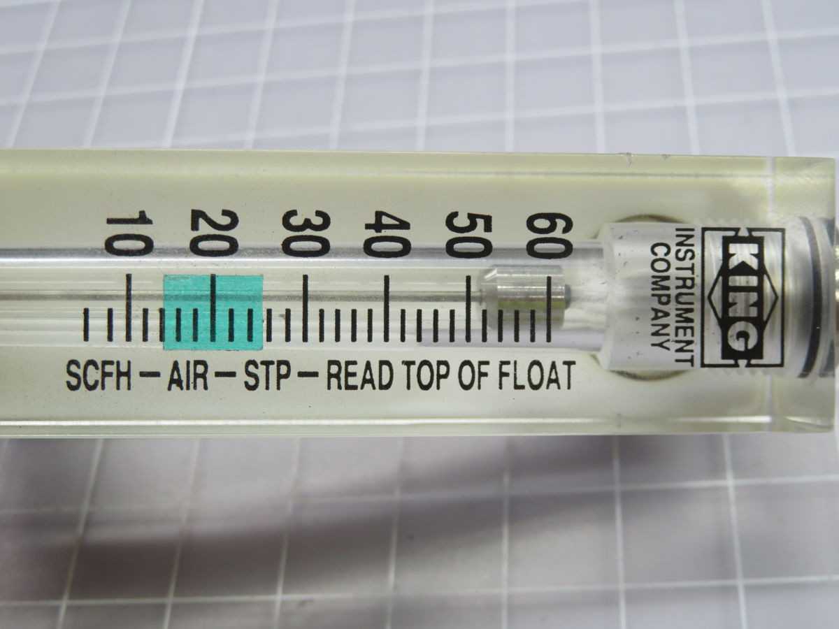LOT OF 2 KING SCFH-AIR-STP-READ FLOW METER BH0613 - FLOW METER