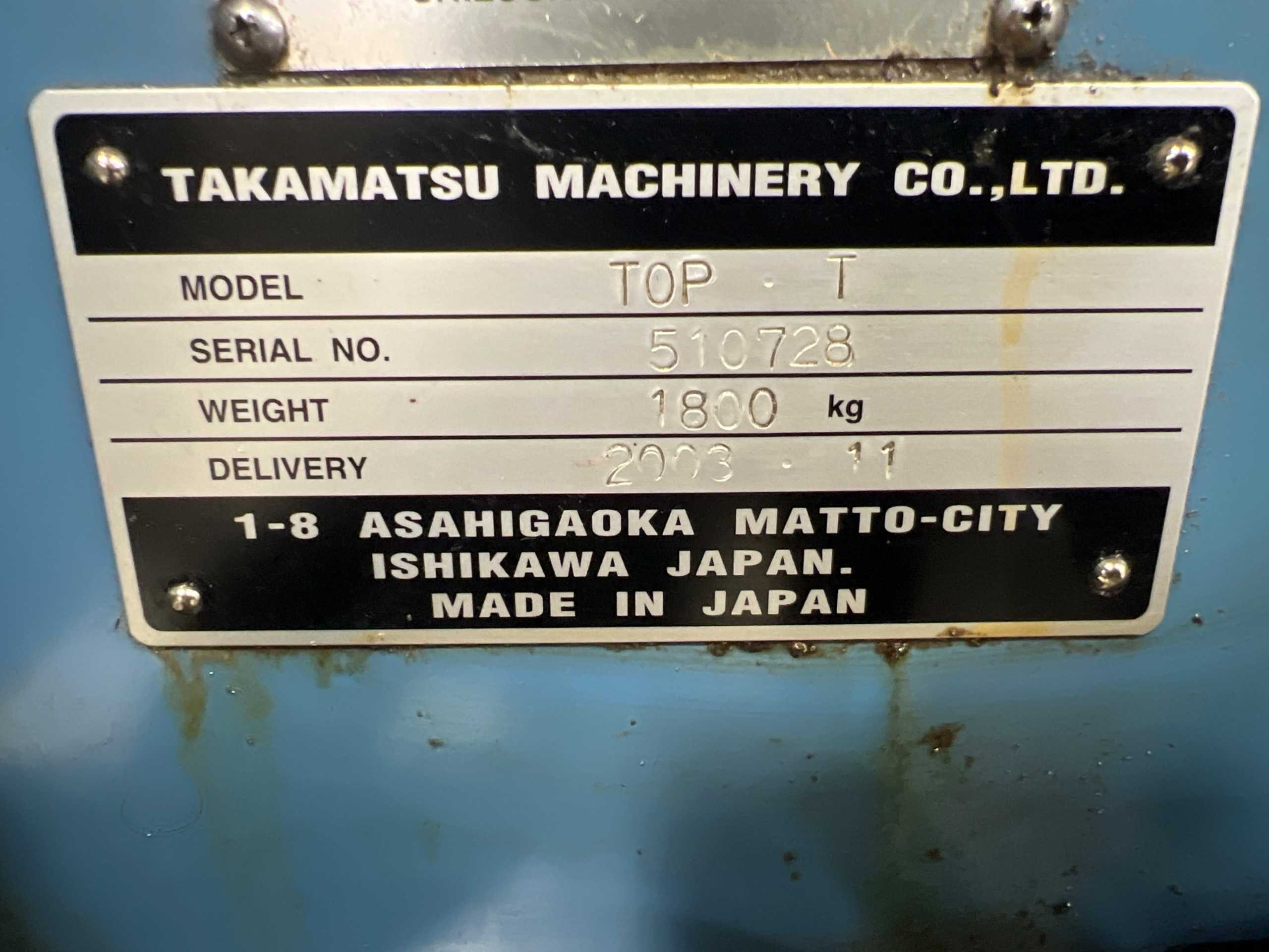 2003 TAKAMATSU TOP-T CNC LATHE - CNC LATHES