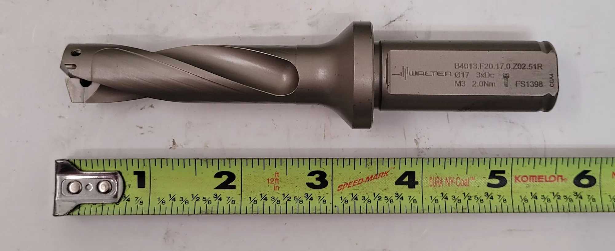 WALTER XTRA-TEC B4013.F20.17,0.Z02.51R 17MM INDEXABLE INSERT DRILL, RIGHT HAND, 2 FLUTES - MACHINE TOOLING
