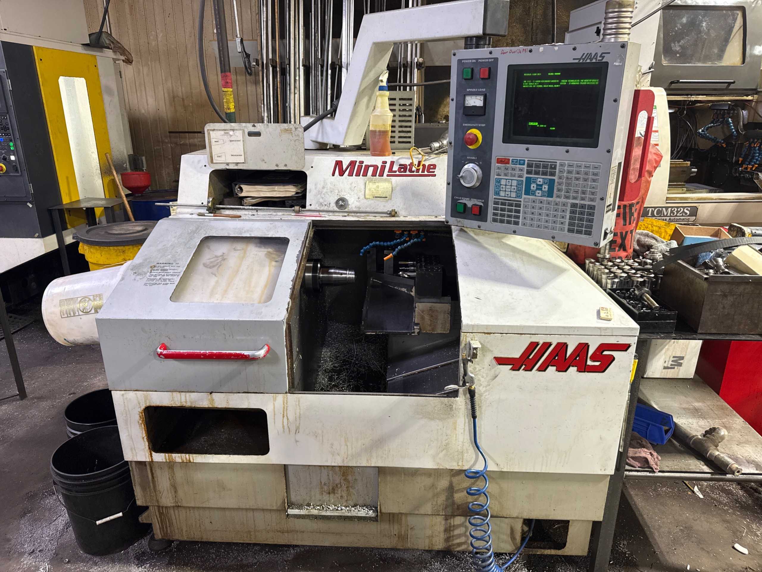 2001 HAAS MINI LATHE CNC TURNING CENTER 7.5HP, 6000RPM, 10-STATION TURRET, 5C COLLET, 12X12 TRAVEL - CNC LATHES
