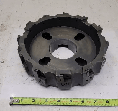 INGERSOLL CUTTING TOOLS MAX-I-CUT 8" INDEXING FACE MILL (6G3K08R01) TAKES 12 INSERTS - MACHINE TOOLING