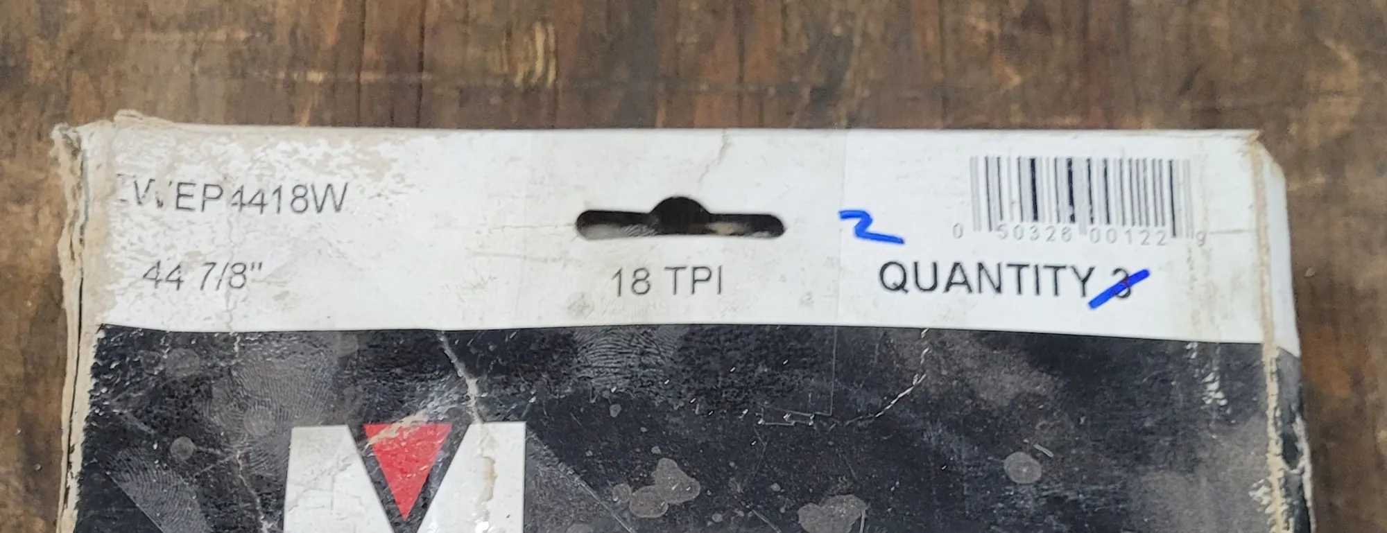 MORSE ZWEP4418W PORTABLE BANDSAW BLADE, 44-7/8" X 1/2" X .020", 18 TPI, 3-PACK - METAL SAW PARTS