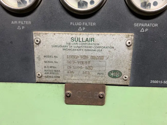 SULLAIR 16BS-75H AC/AC STATIONARY AIR COMPRESSOR - undefined
