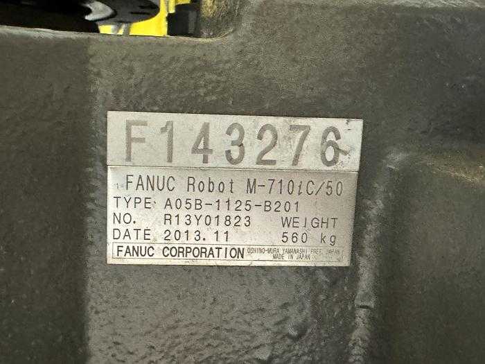 2013 FANUC M-710iC/50 Articulated Robot, 50kg Payload, 2050mm Reach, R-30iB Control - ARTICULATED ROBOTS