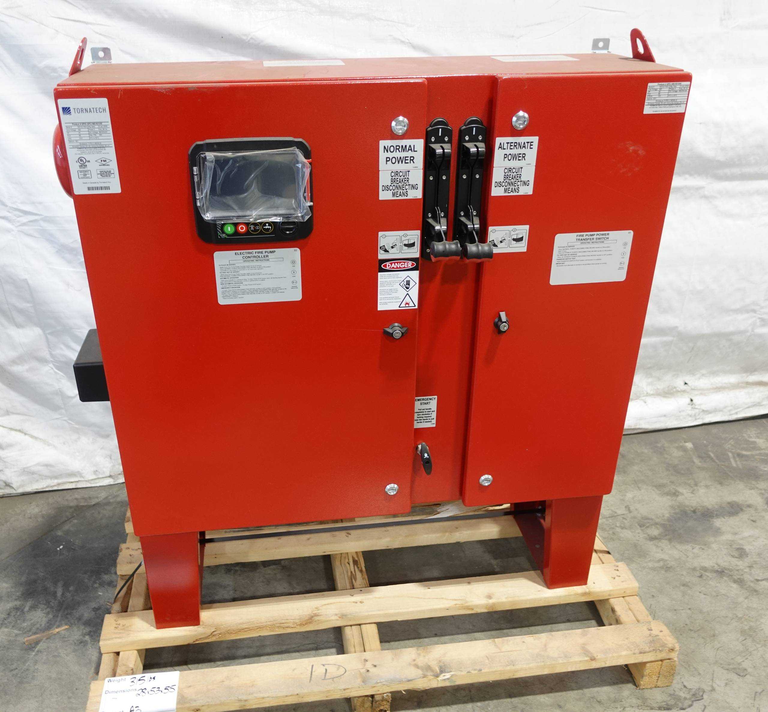 2022 TORNATECH GPU-460/50/3/60 ELECTRIC FIRE PUMP CONTROLLER - CONTROL CABINETS