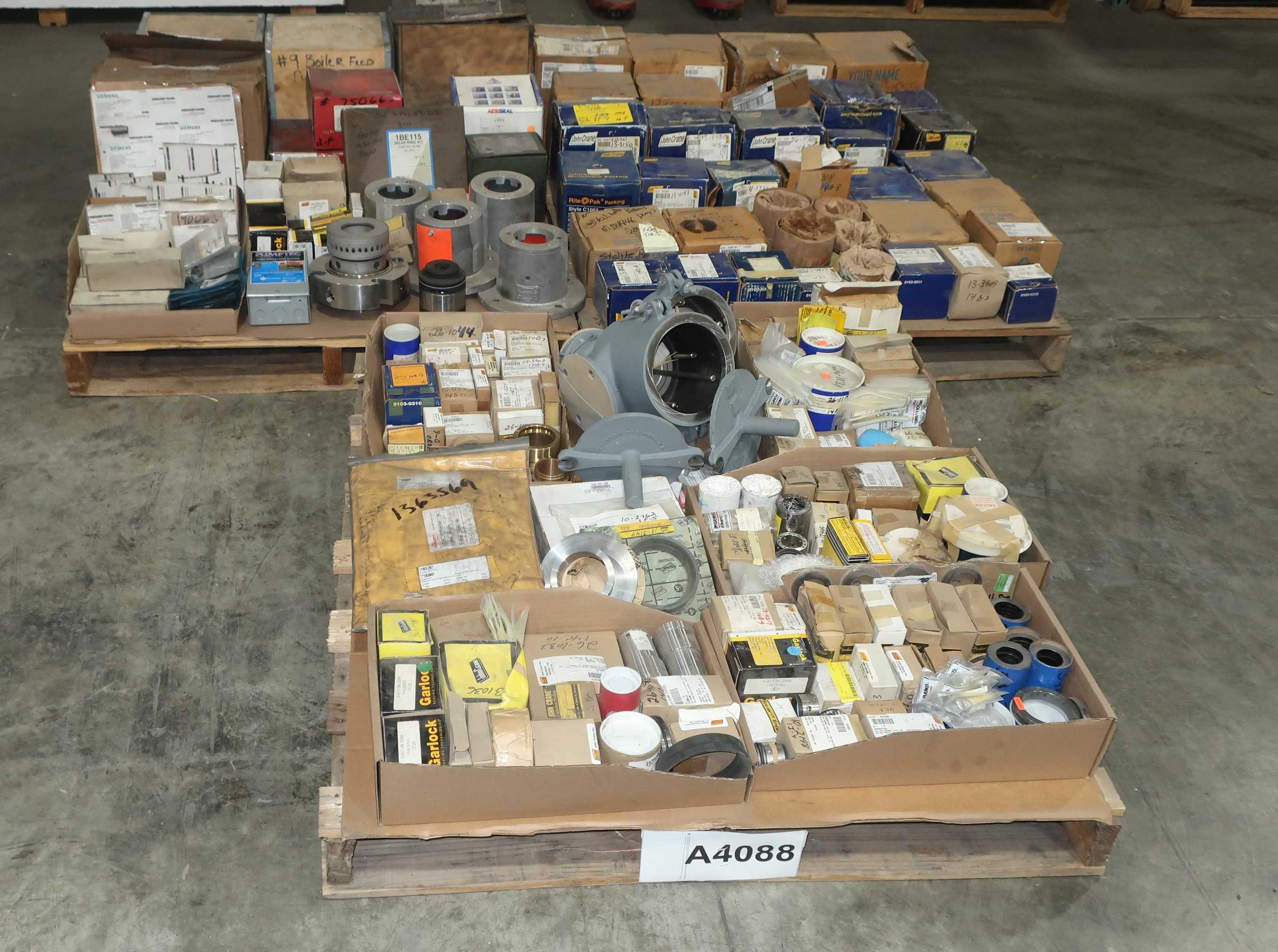 3 PALLETS OF ASSORTED PUMP PARTS