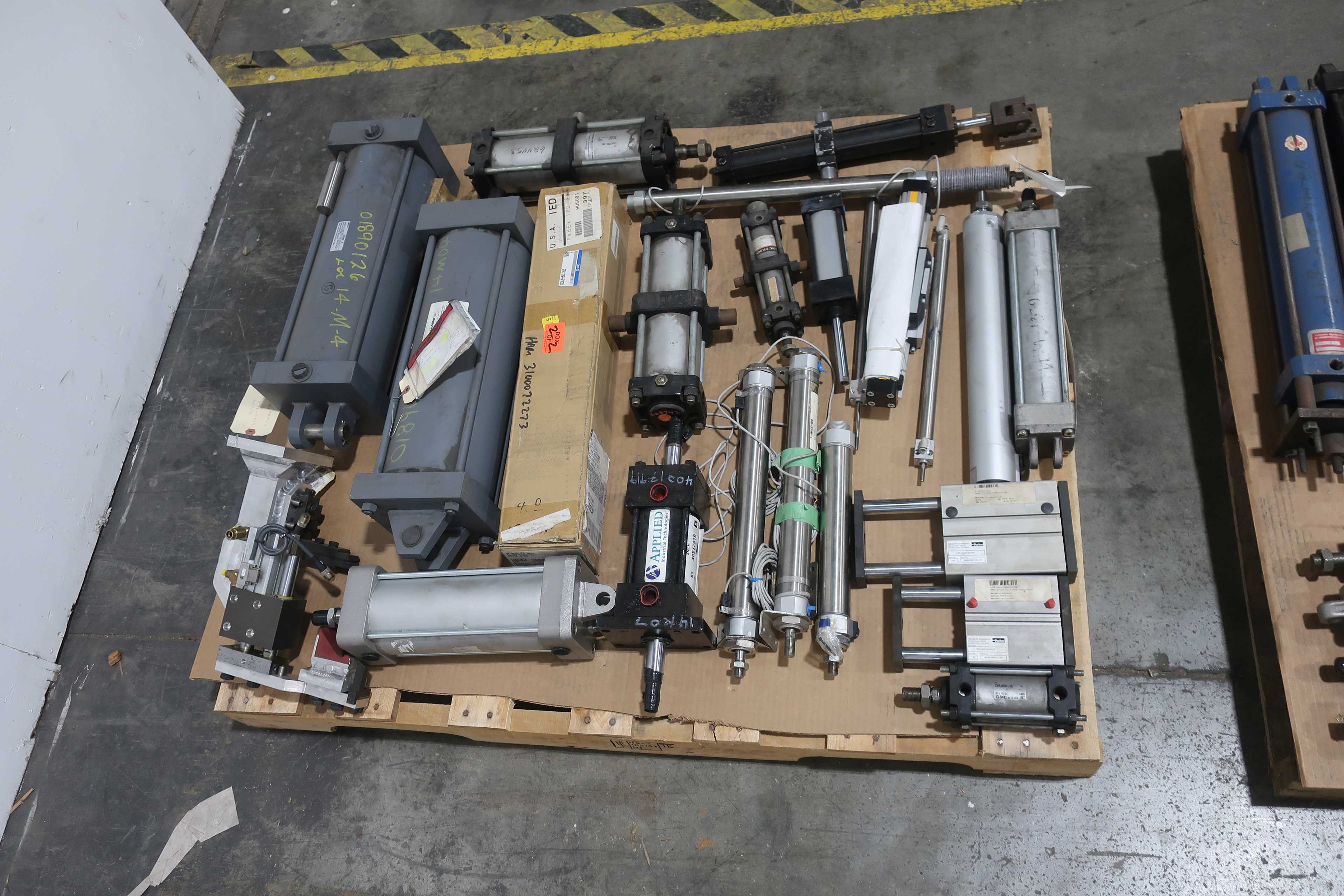 SKU 1739374 - 4 PALLETS OF ASSORTED PNEUMATICS - PNEUMATIC PARTS