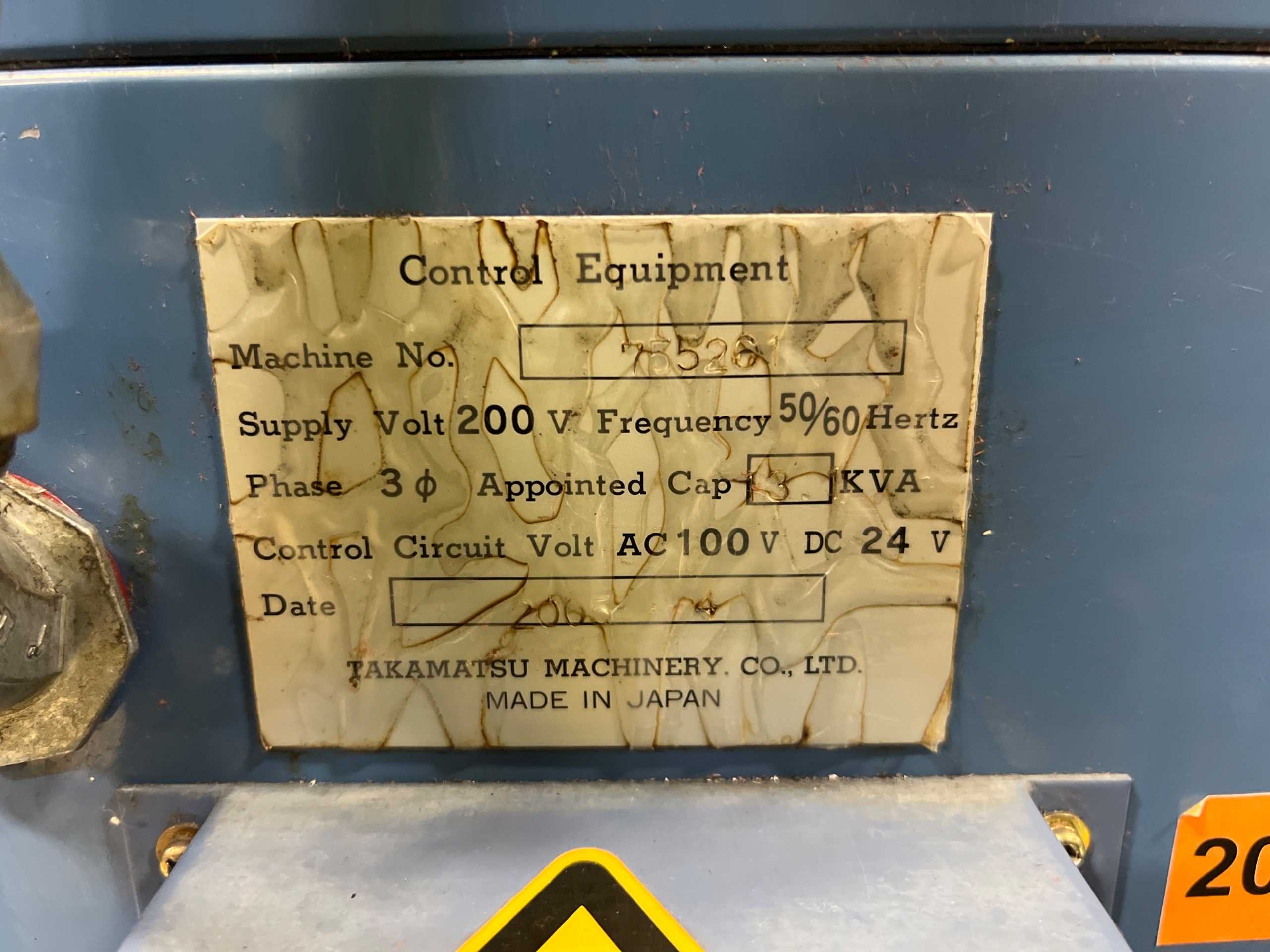 2005 TAKAMATSU X-10I CNC LATHE - CNC LATHES