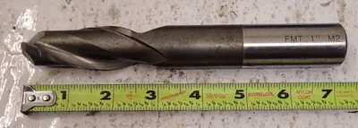 NIAGARA CUTTER N33908 HSS BALL NOSE END MILL, 1" DIA, 7.25" OAL - MACHINE TOOLING