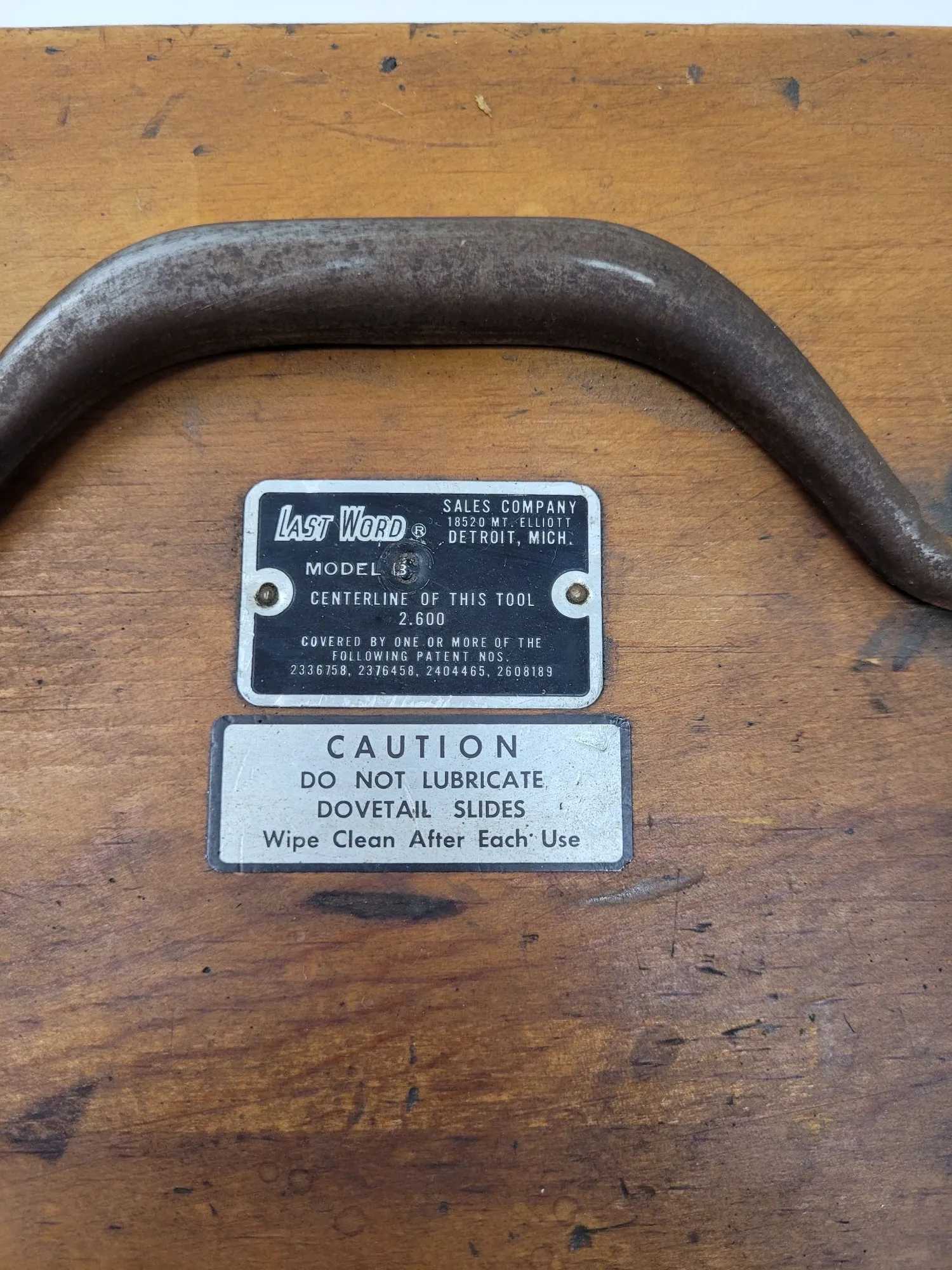 LAST WORD MODEL B TANGENT GRINDING WHEEL DRESSER - MACHINE TOOLING