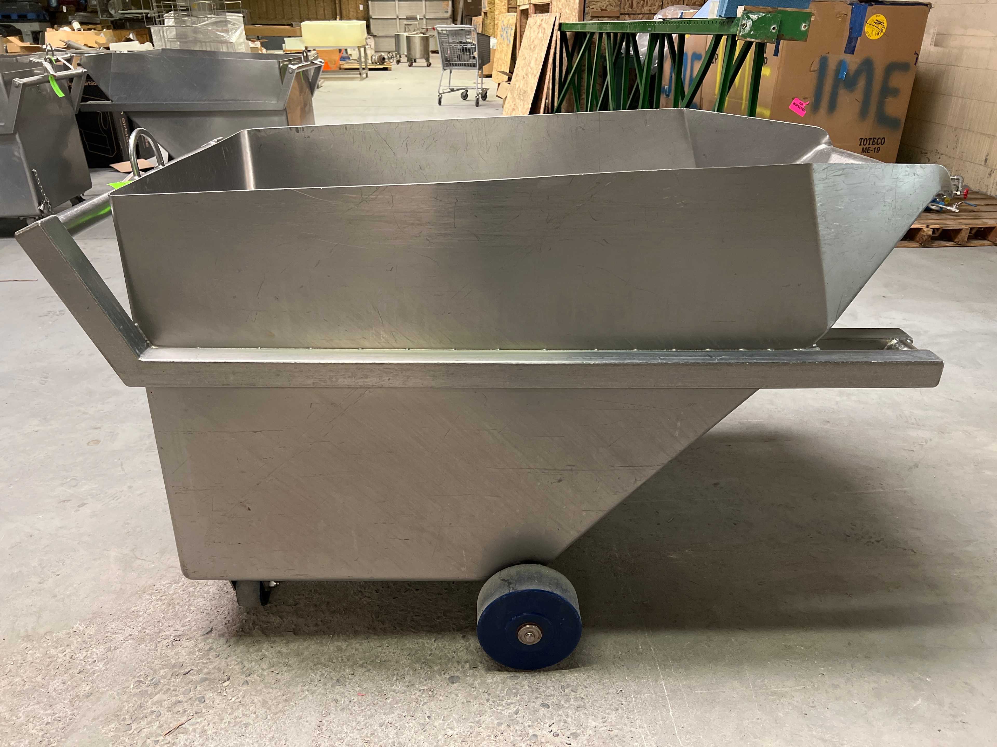 Stainless Steel Dump Cart Hopper - ROLLING CARTS