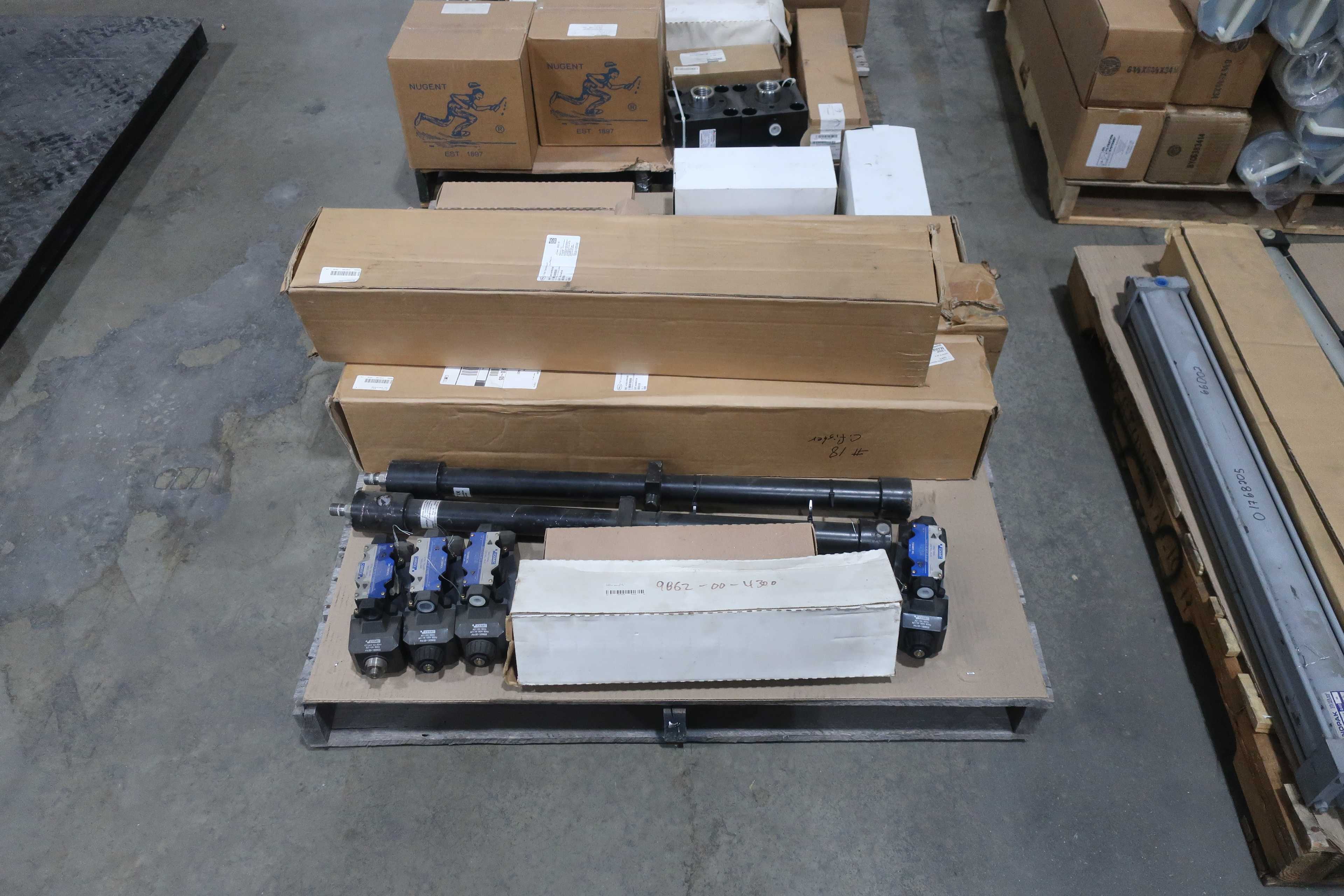 SKU 1747695 - 4 PALLETS OF ASSORTED HYDRAULIC REPLACEMENT PARTS - HYDRAULIC PARTS