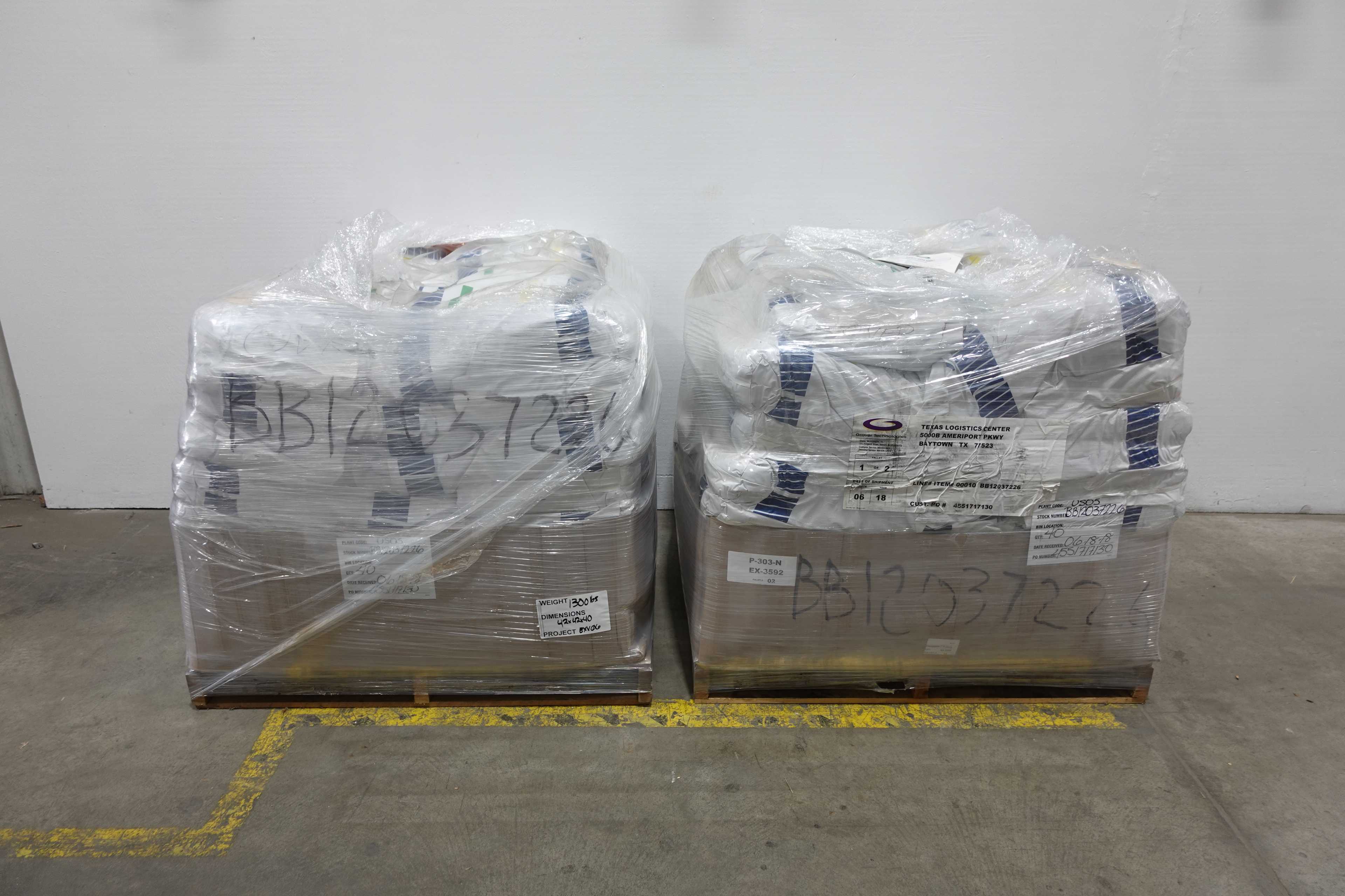 SKU 1760796 - 2 PALLETS OF ECODEX CATION-AMMONIUM FORM AND ANION-HYDROXIDE FORM EXCHANGE RESIN - MISCELLANEOUS