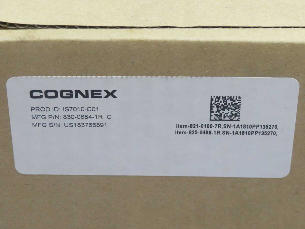 COGNEX IS7010-C01 830-0684-1R, CCD CAMERA, 800X600 PIXELS, 24-BIT COLOR, 24 VDC POWER - INSPECTION CAMERAS