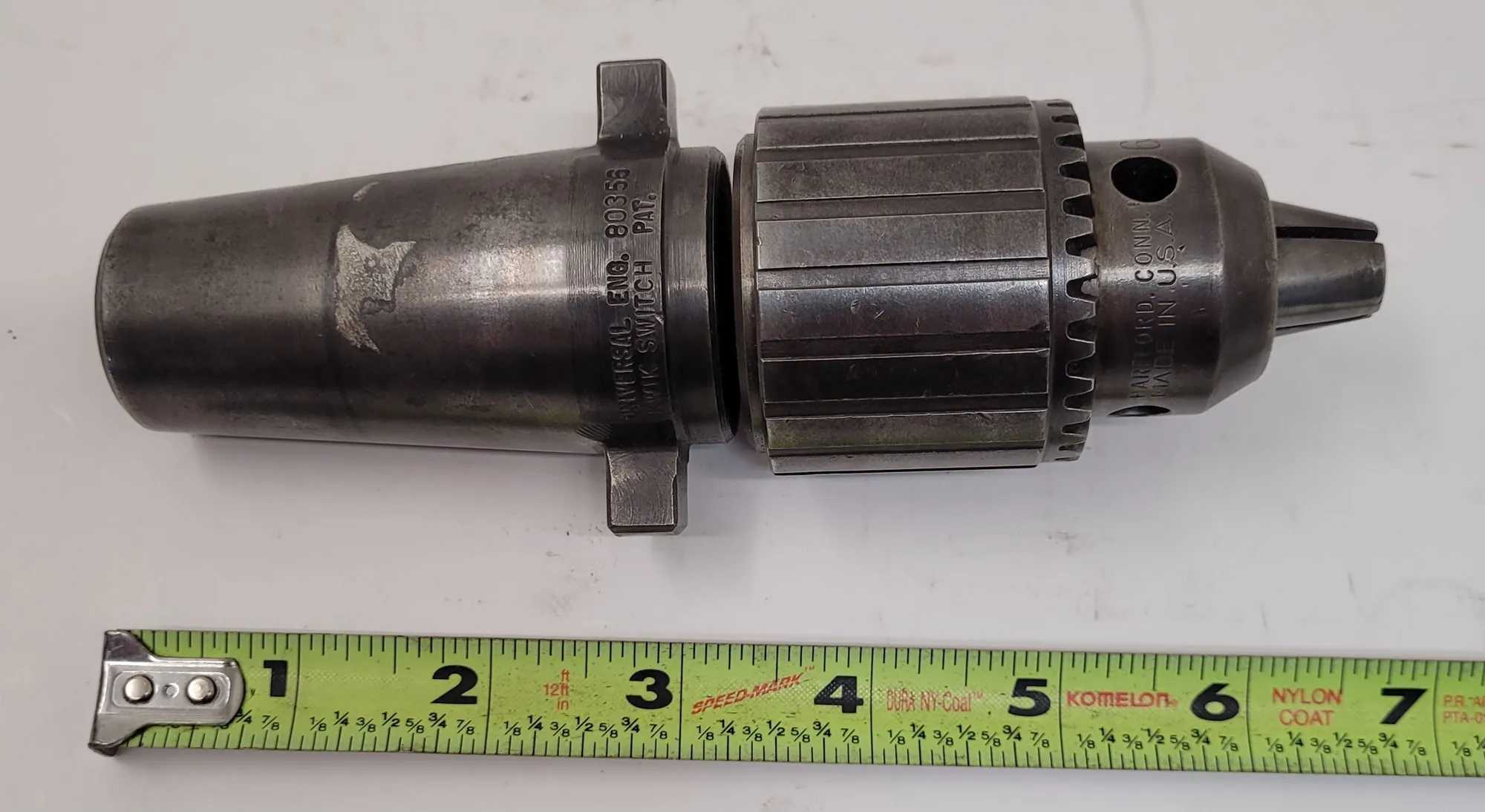 UNIVERSAL ENG 80356 KWIK SWITCH W/ JACOBS CHUCK 6A 33 TAPER CAP-0-1/2 - MACHINE TOOLING