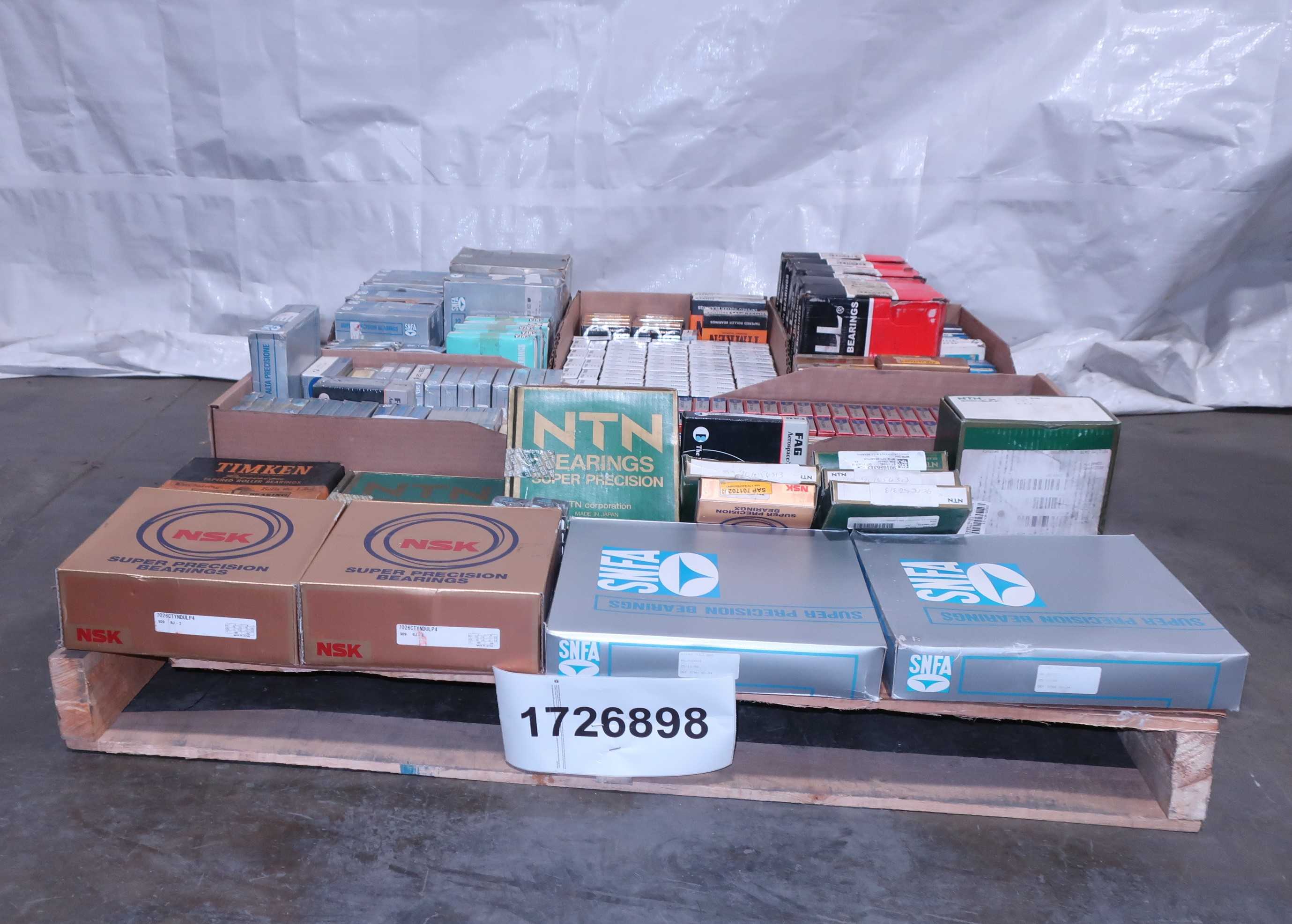 SKU 1726898 - PALLET OF ASSORTED PRECISION BEARINGS
