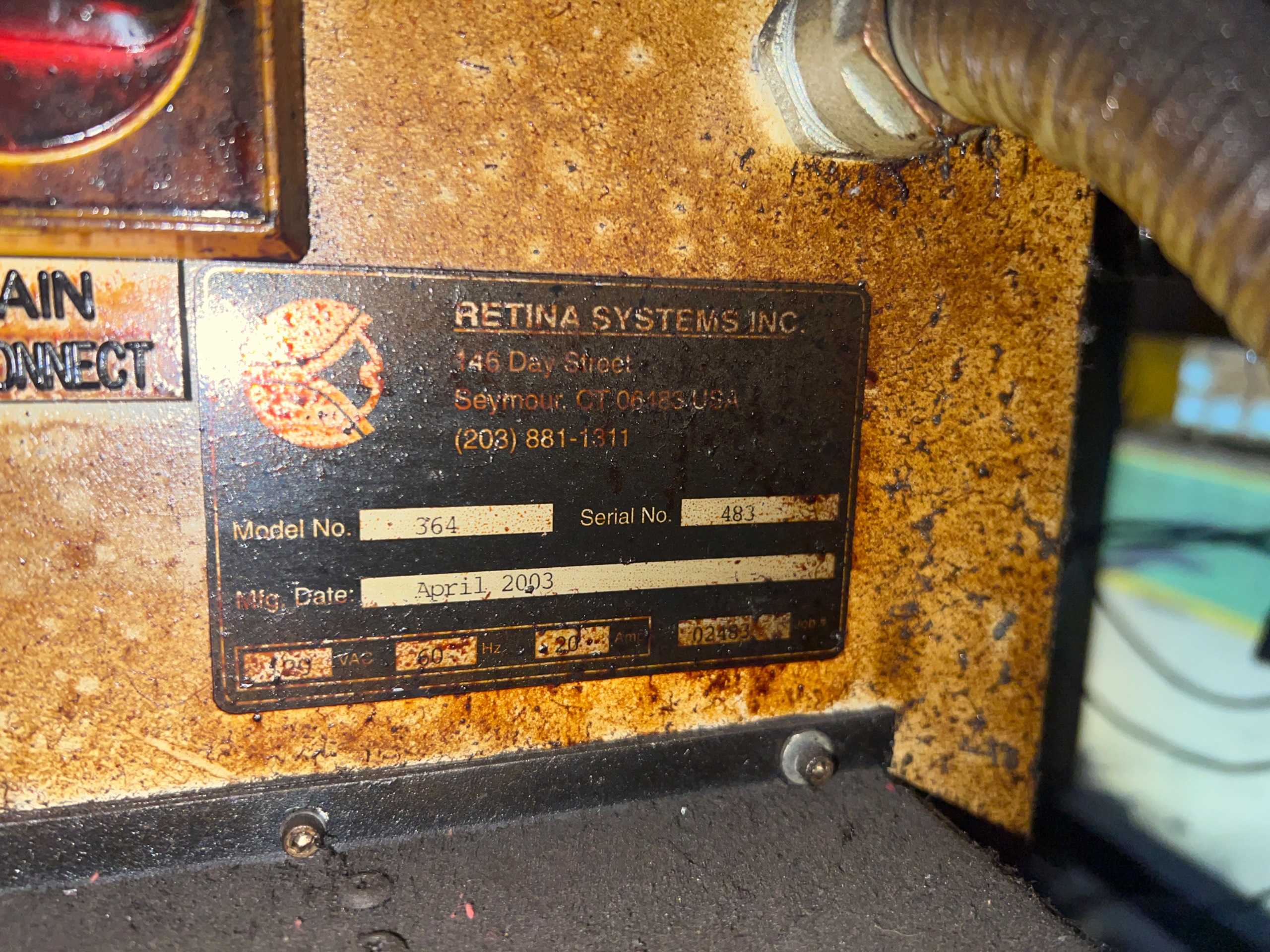 2003 RETINA SYSTEMS INC 364 INSPECTION SYSTEM - INSPECTION & MEASUREMENT