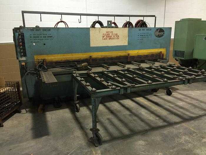 1980 ATLANTIC COST CUTTER, MODEL: ACC-10, HYDRAULIC SHEAR, 10FT X 1/4IN, 10HP, 220/440V - METAL SHEARS