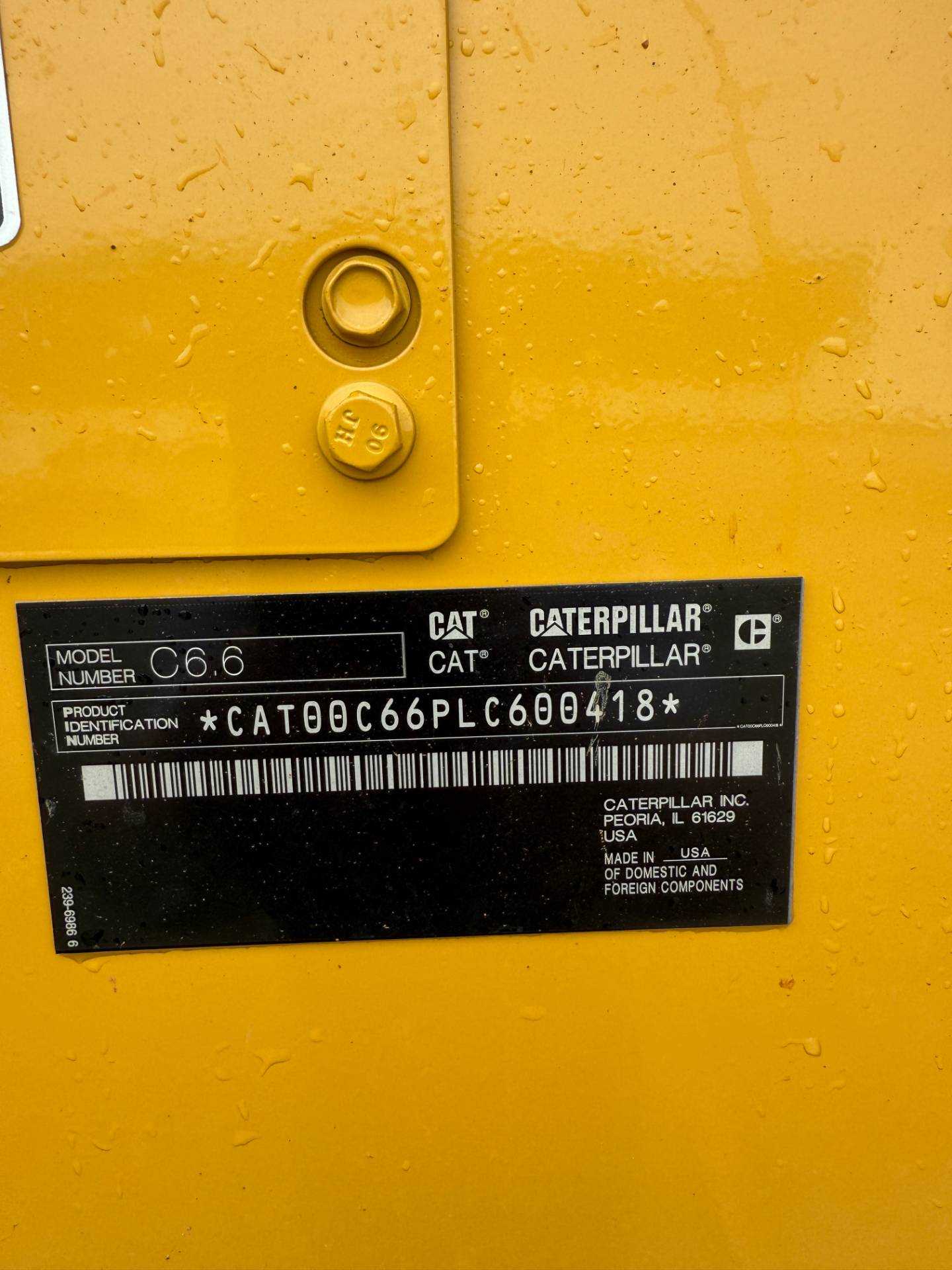CATERPILLAR D175-2 175 KW DIESEL GENERATOR, 397HRS, YR 2015 - STANDBY POWER GENERATOR