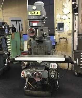 DOALL FV-4V VERTICAL MILL, 12"X52.75" TBL, 4HP, NS40, 4150 RPM, 31.5"X/15.75"Y/17.62"Z - VERTICAL MILLING MACHINES