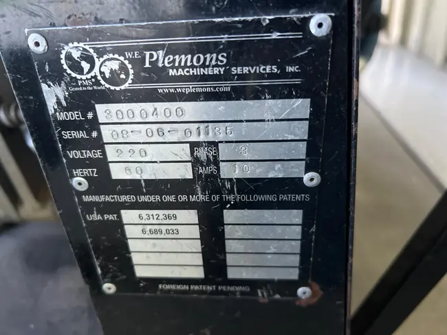 PLEMONS MACHINERY 3000400 TRAY BOX ERECTOR - undefined