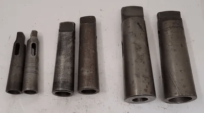 MORSE TAPER ADAPTER SLEEVES - SET OF 6 - VARIOUS SIZES (MT3 TO MT6) - MACHINE TOOLING