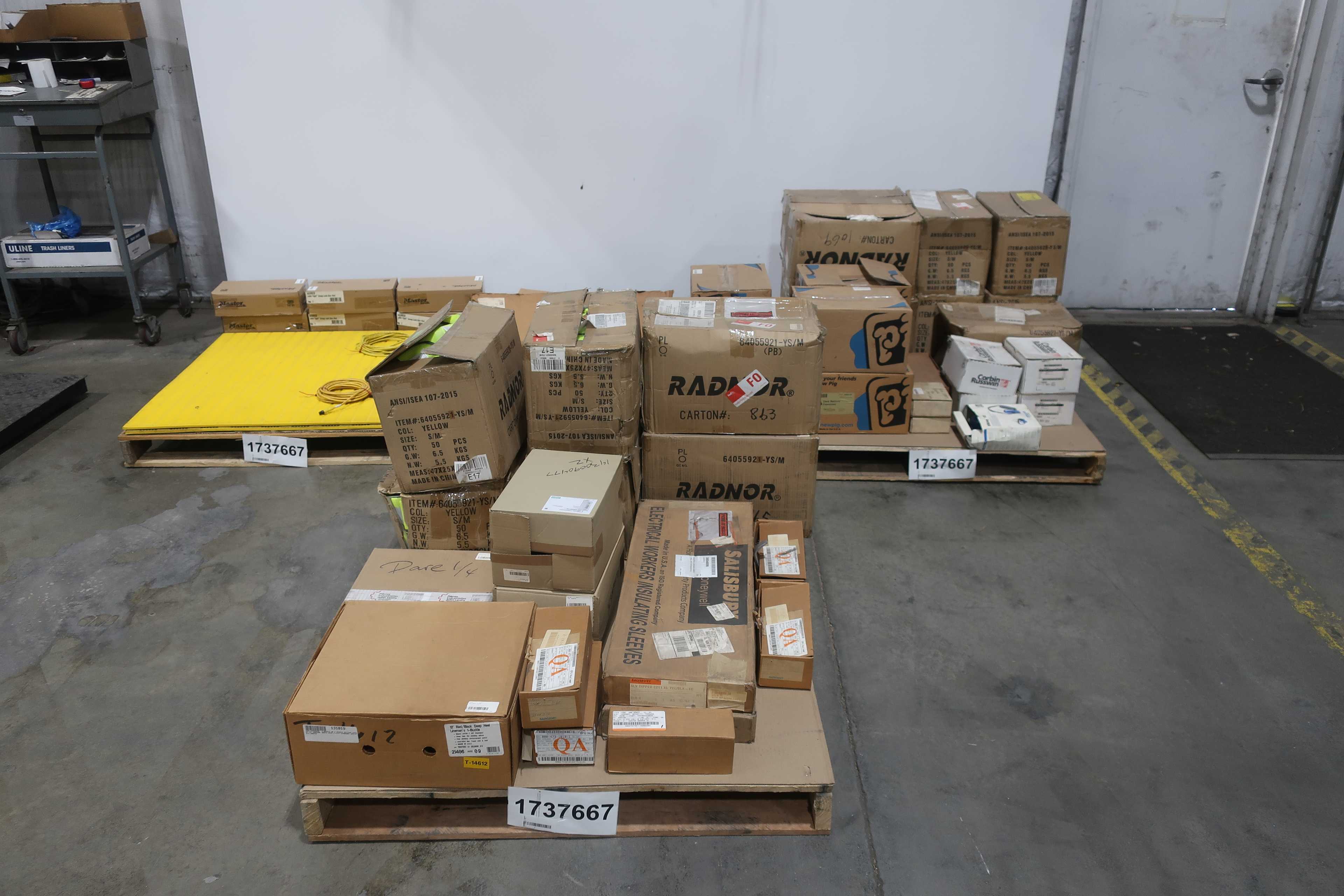 SKU 1737667 - 4 PALLETS OF ASSORTED SAFETY EQUIPMENT