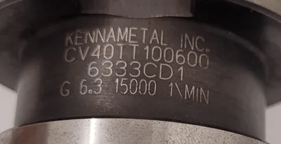 KENNAMETAL CV40TT100600 TOOL HOLDER ERICKSON CAT 40 OAL 8.75" BORE 1.00" MAX RPM 15000 - MACHINE TOOLING