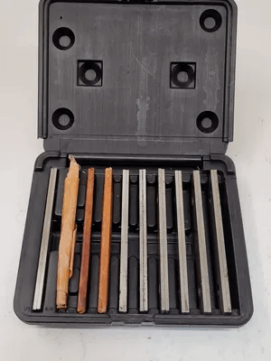 UNKNOWN BRAND 10 PAIR PARALLEL SET, 1/8″ THICKNESS, 1/2″ MIN TO 1-5/8″ MAX HEIGHT, 6IN LONG - MACHINE TOOLING