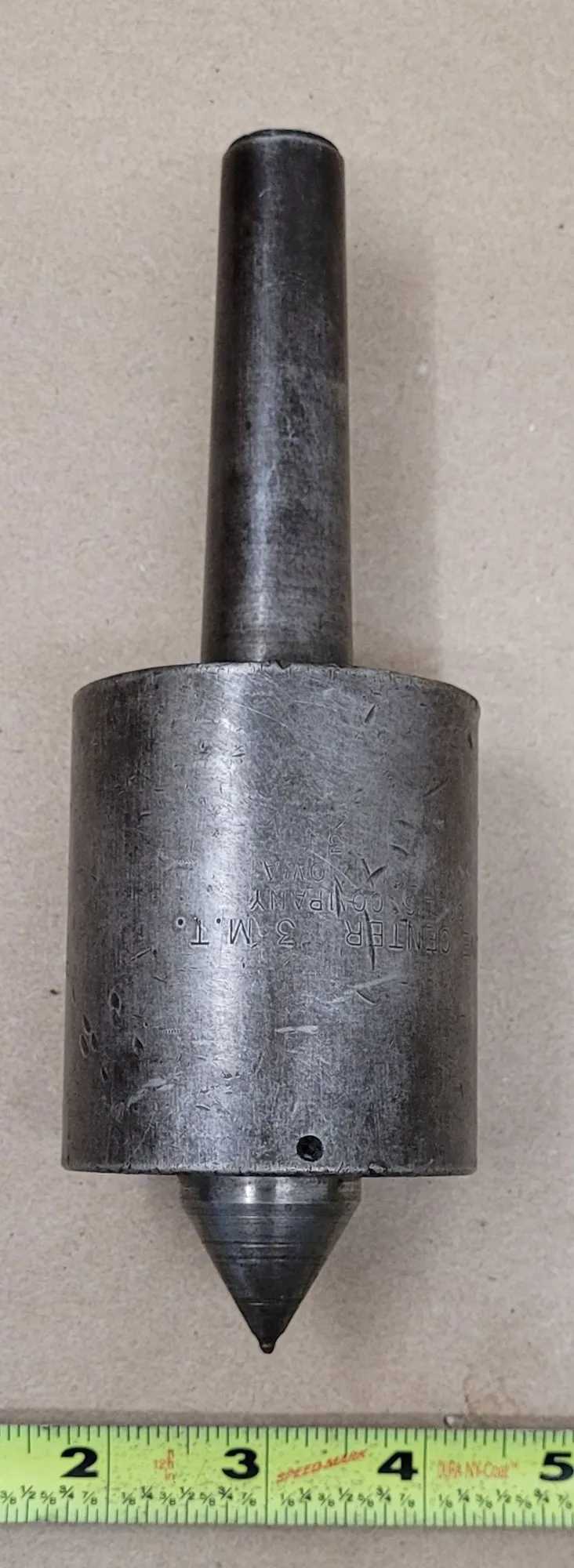 COLLIS LIVE CENTER, 3MT SHANK, 7-1/2" OAL, 2-1/2" BODY DIA, 3-1/2" SHANK LENGTH - MACHINE TOOLING