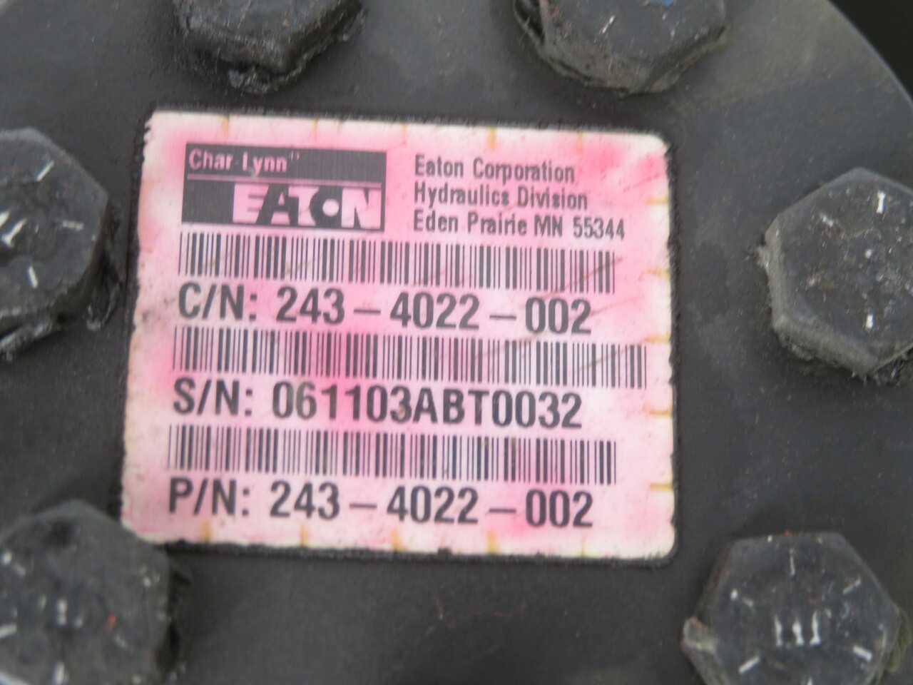 EATON 243-4022-002 HYDRAULIC STEERING VALVE, 177 CM³/REV DISPLACEMENT, 172 BAR PRESSURE - HYDRAULIC VALVE