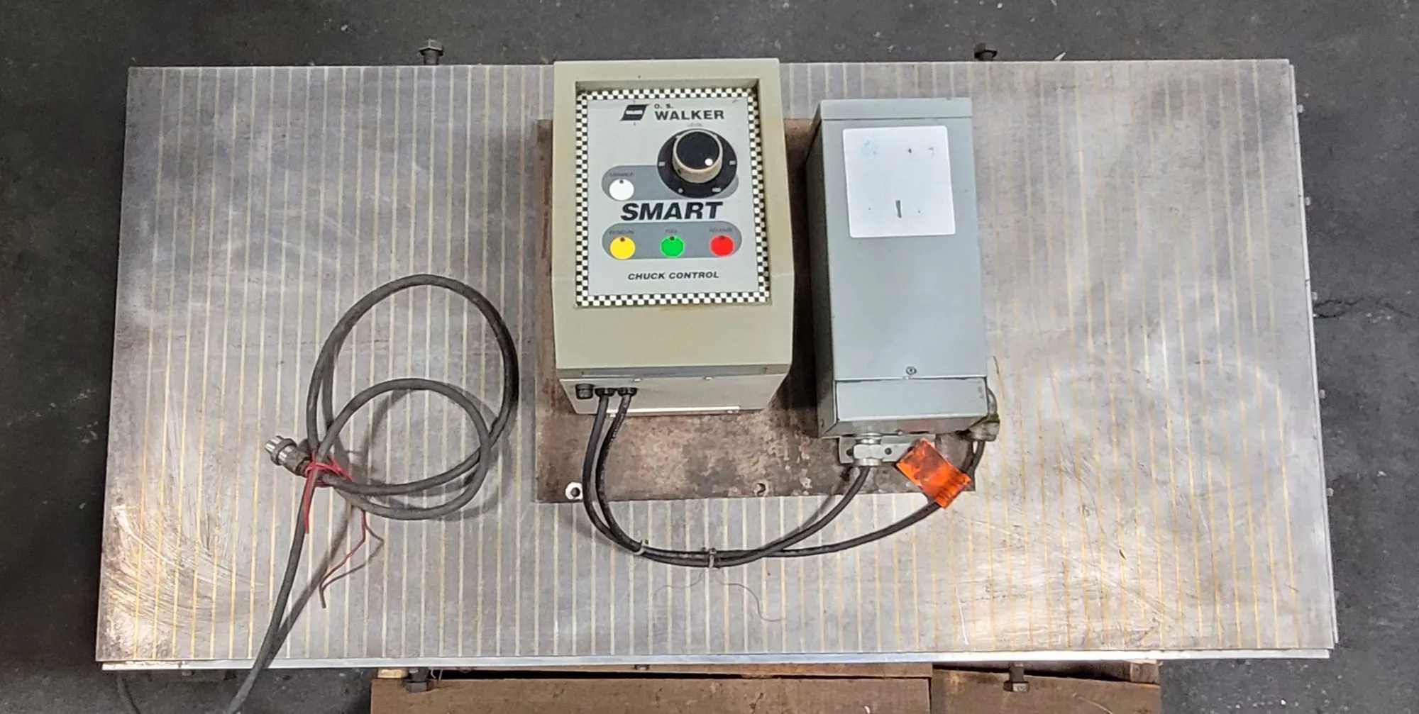 WALKER 24X48 ELECTRO-MAGNETIC CHUCK W/ OS WALKER SMART B-5 SMART CONTROL - MACHINING