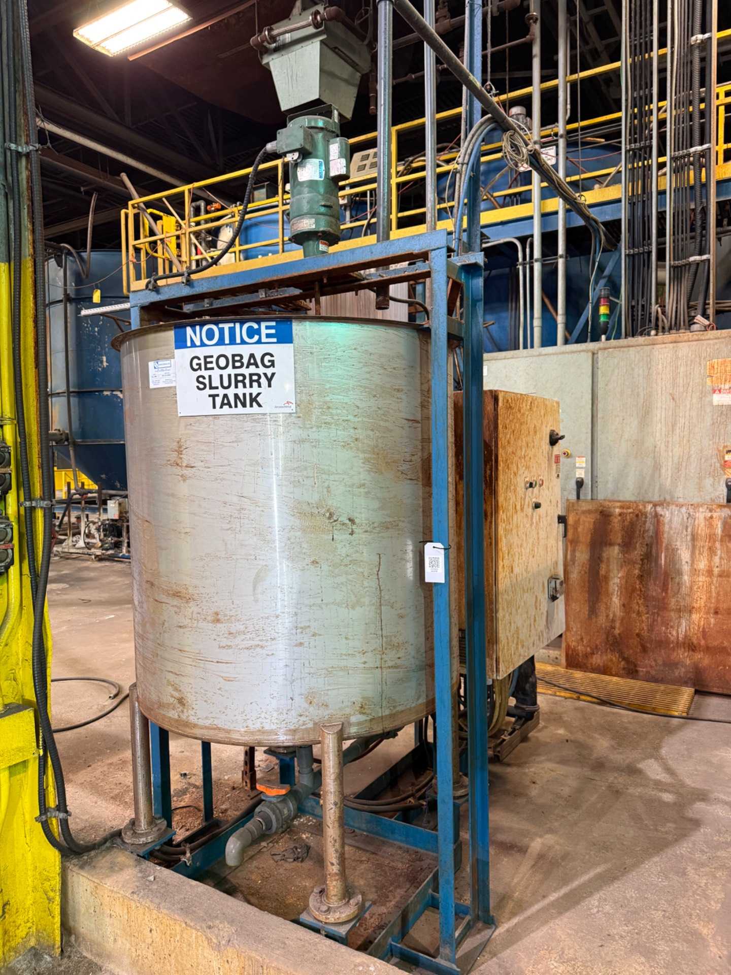 G&F MANUFACTURING TKE-300G SLURRY TANK, 300-GAL, 1/3 HP MIXER, 1725 RPM, 600V CONTROL PANEL - TANKS
