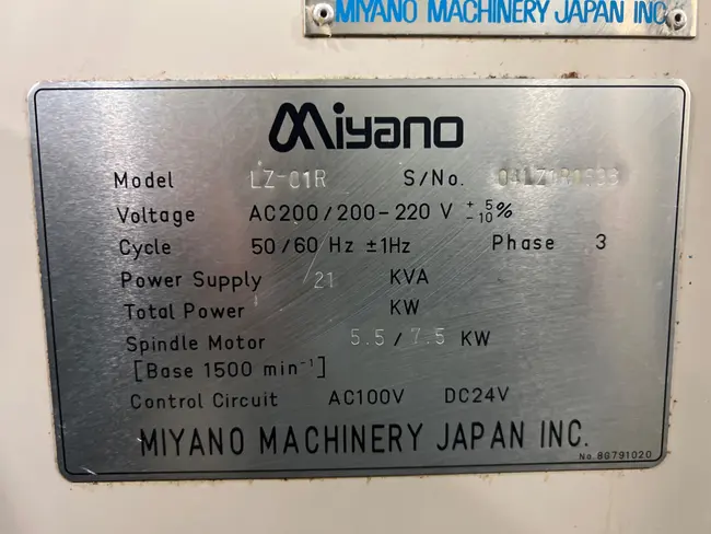 2004 MIYANO LZ-01R CNC LATHE - undefined