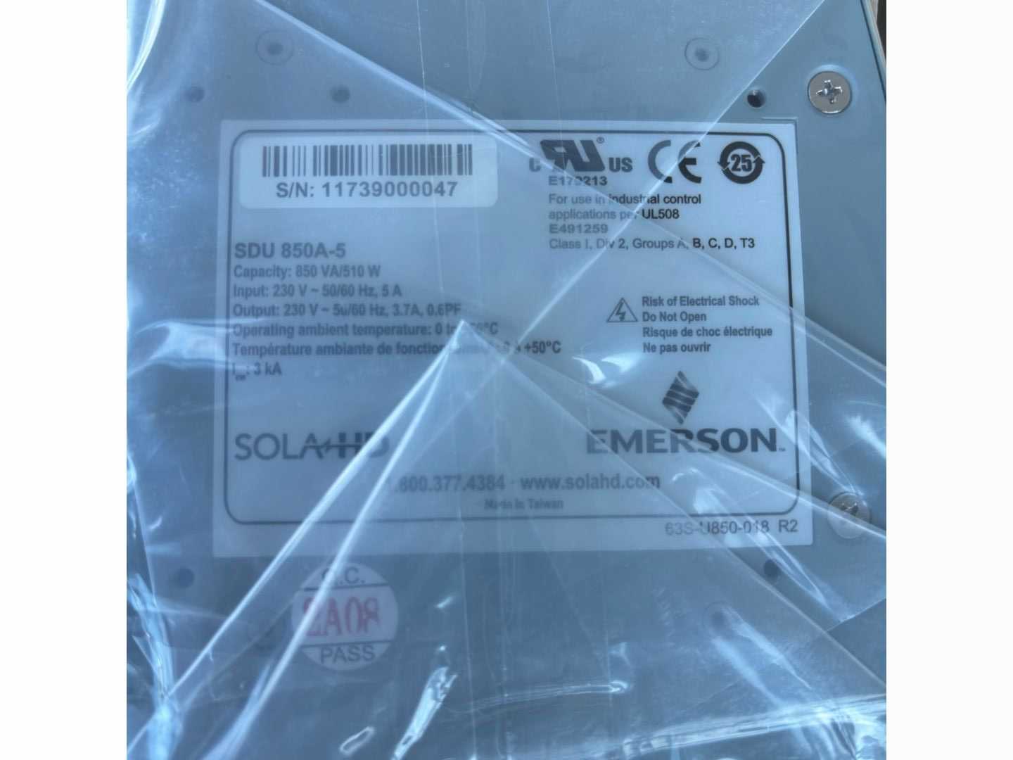 EMERSON SOLAHD SDU850A-5 DATACENTER UPS - DATACENTER & FACILITY UPS