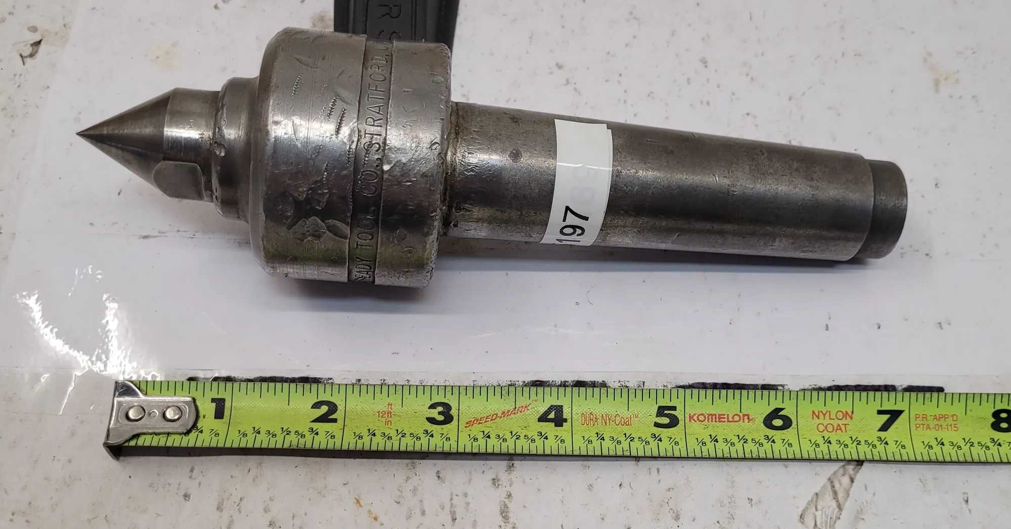 THE READY TOOL CO R-4N LIVE CENTER, 4 MT, OAL 7.5”, SHANK 4.25” - MACHINE TOOLING