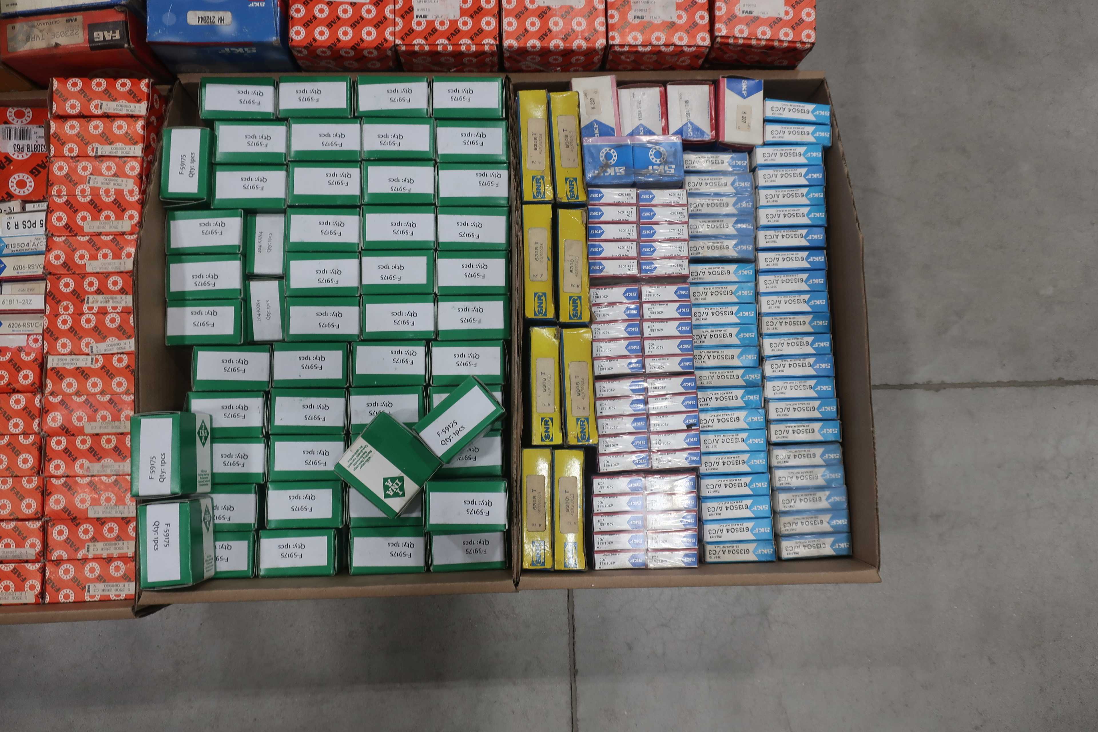 SKU 1738701 - PALLET OF ASSORTED BEARINGS, TIMKEN, FAG, INA, NKE, SNR, NSK, NACHI, SKF, RHP - BEARINGS