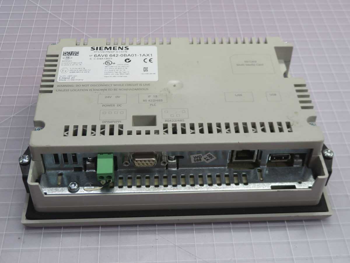 Siemens 6AV6 642-0BA01-1AX1 Operator Interface Display T264474 - HMIS & DISPLAYS