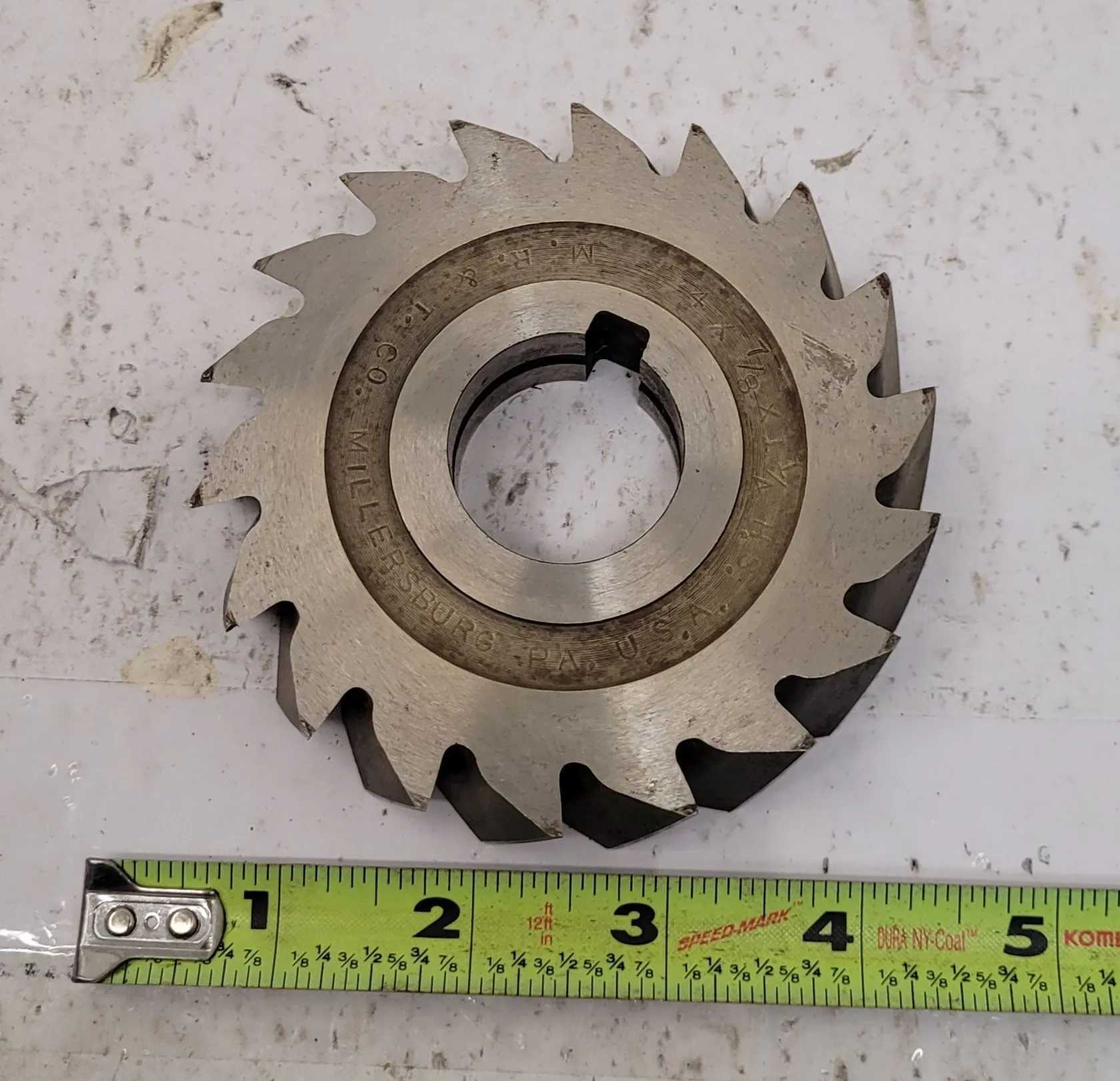 M.R. & T. CO HSS SLITTING SAW MILL, 4.0" X 7/8" X 1-1/4", 4" DIAMETER, 1-1/4" ARBOR HOLE, 18 TEETH - MACHINE TOOLING