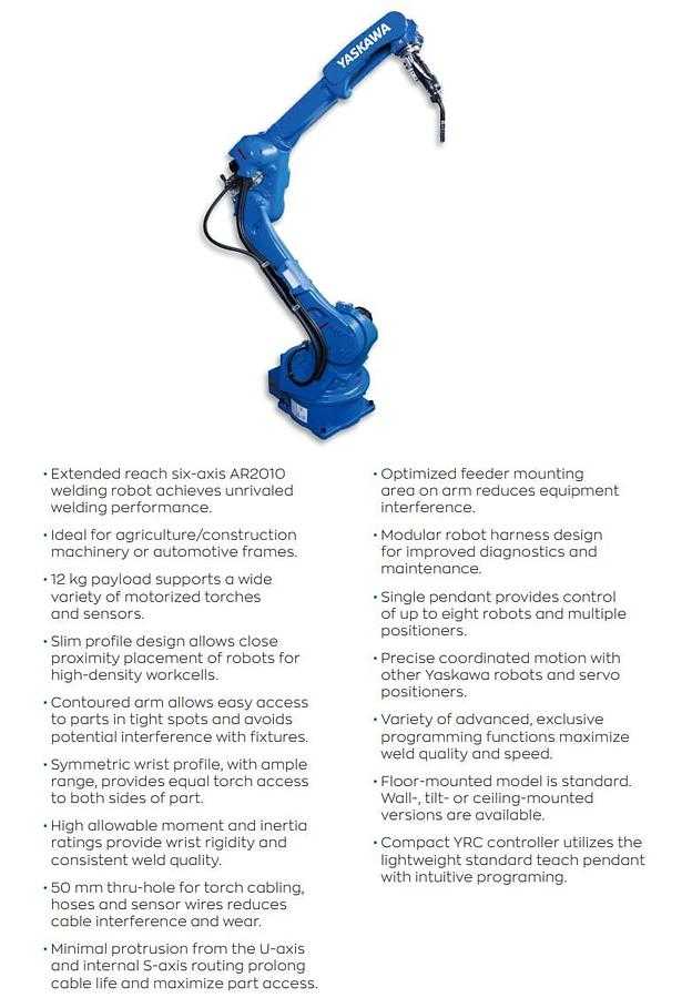2023 YASKAWA MOTOMAN AR2010 ARTICULATED ROBOT, 12KG PAYLOAD, 2010MM REACH, YRC1000 CONTROL - ARTICULATED ROBOTS