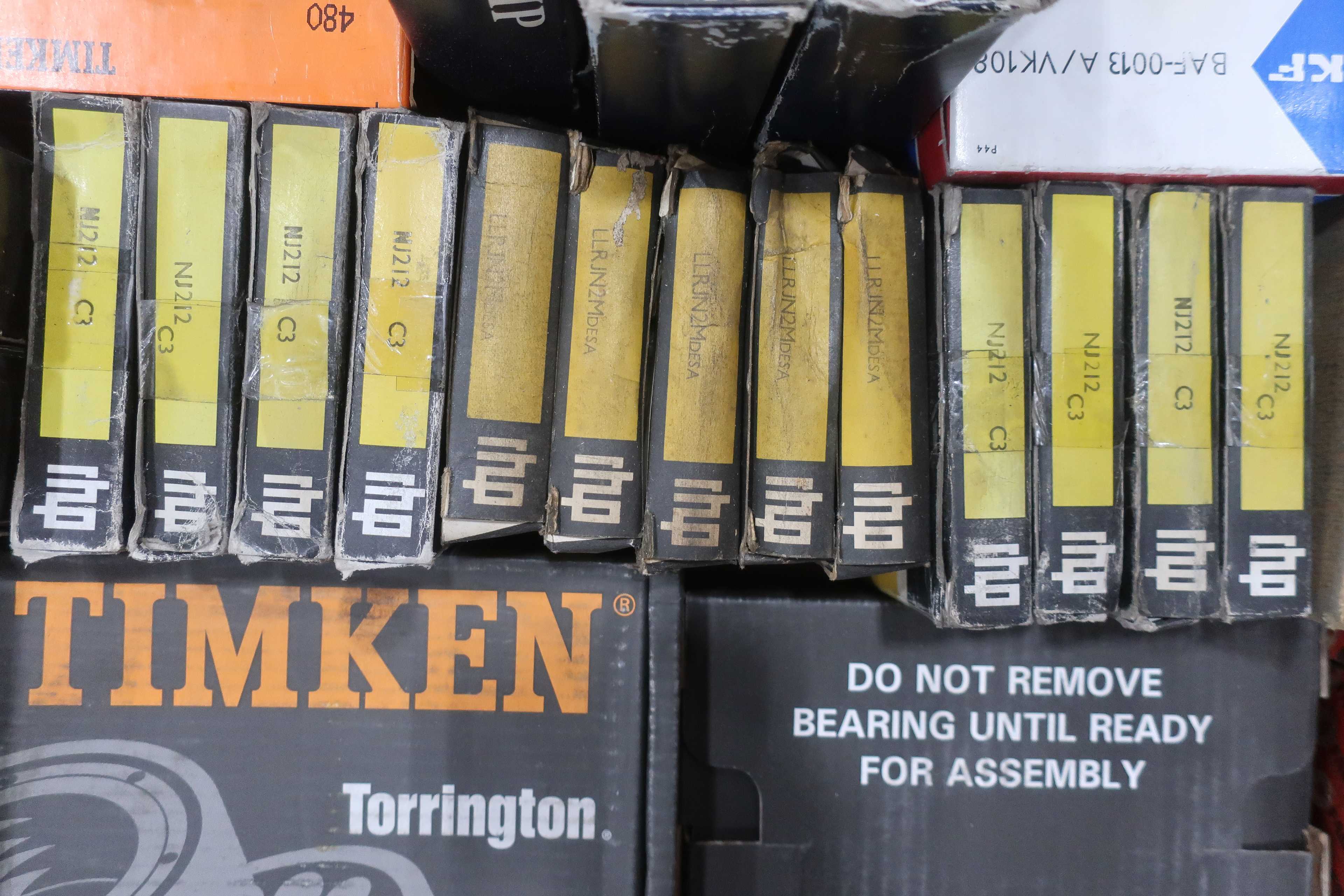 SKU 1739238 - PALLET OF ASSORTED ROLLER BEARINGS, TIMKEN, FAG, SKF, RHP, RKB, KOYO, NACHI, RHP - BEARINGS