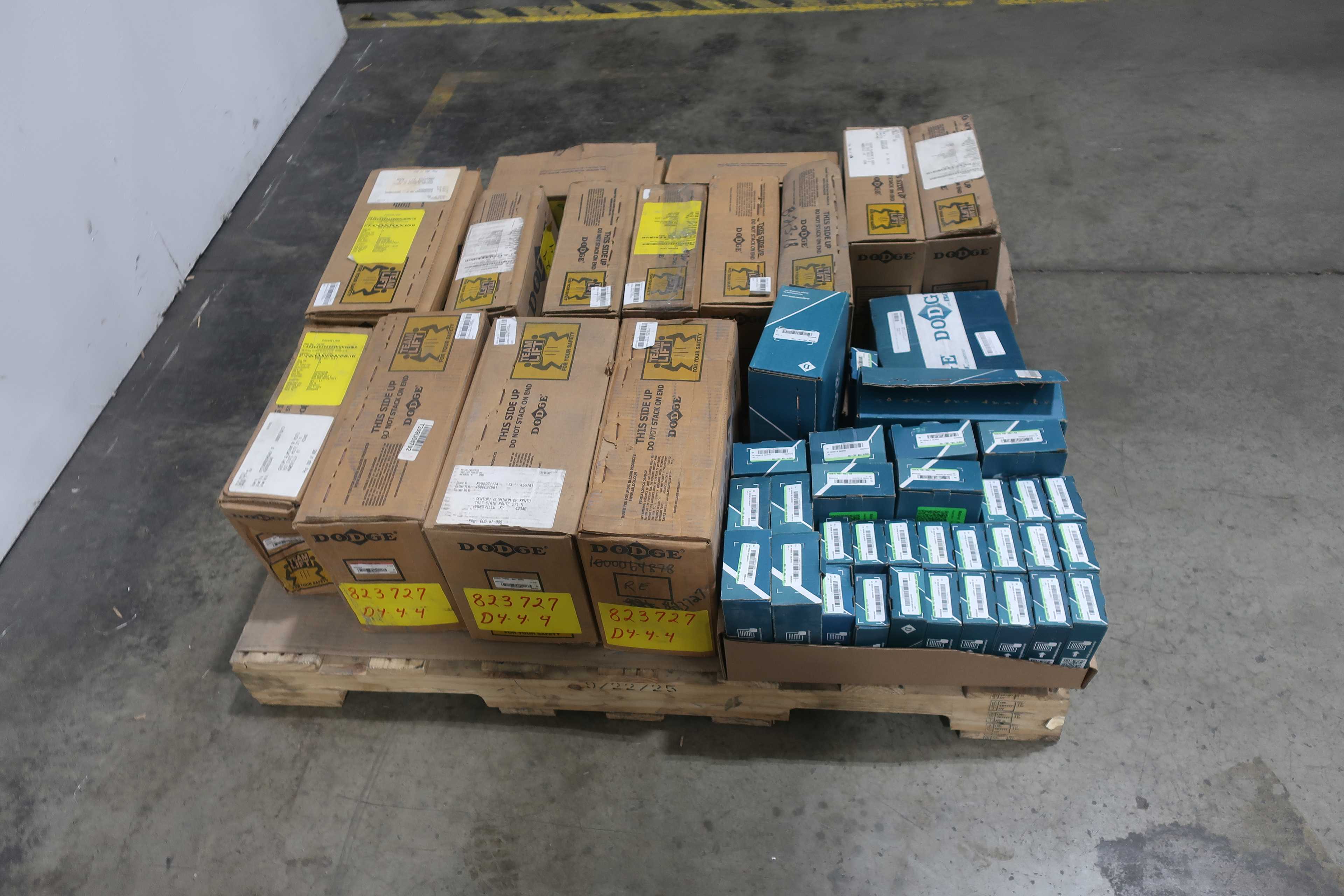 SKU 1749364 - PALLET OF ASSORTED DODGE PILLOW BLOCK AND FLANGE BEARINGS - BEARINGS